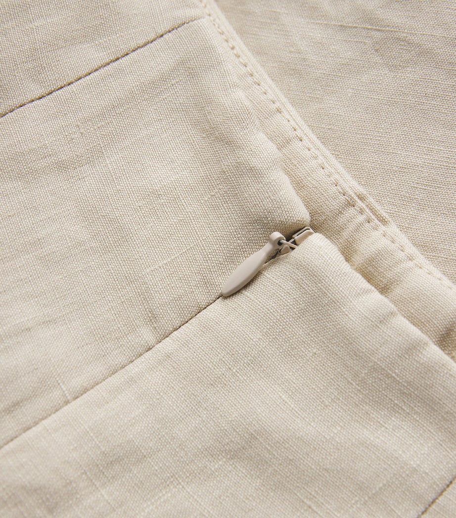 Linen Tailored Ezbet Shorts BEIGE Image 5
