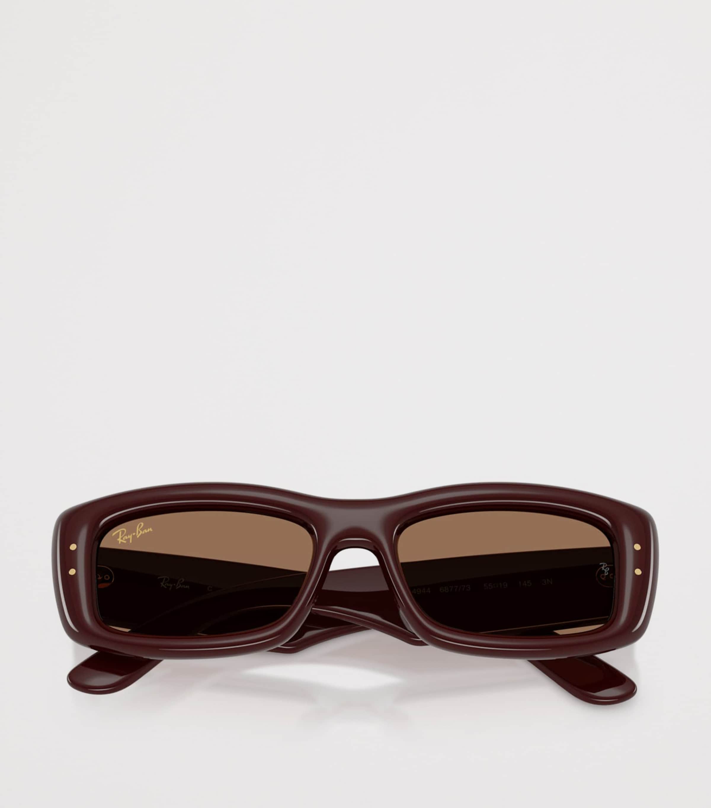 Ray-Ban Kiliane Puffer Rectangle Sunglasses Brown Image 5