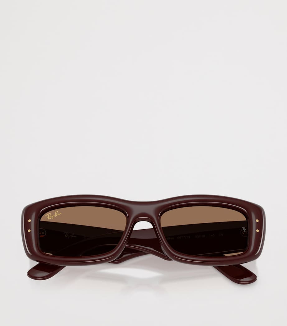 Ray-Ban Kiliane Puffer Rectangle Sunglasses Brown Image 5