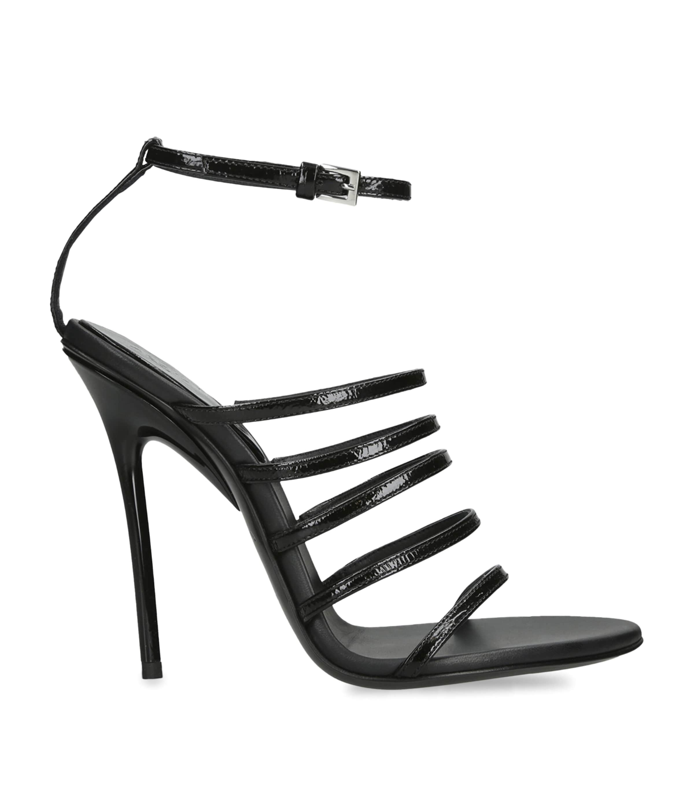 Alaïa Leather Strappy Heeled Sandals 110 Black Image 1