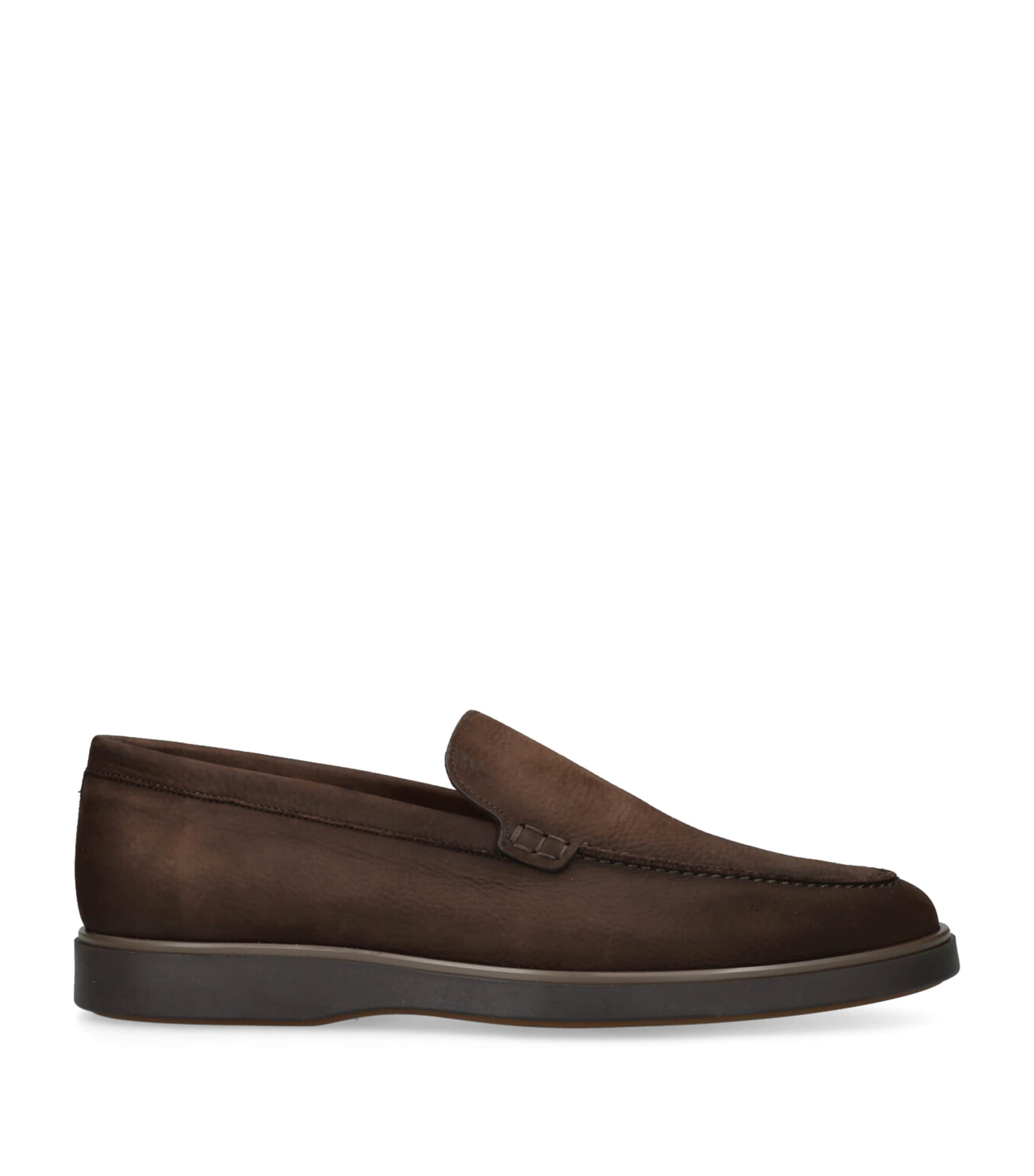 Nubuck Leather Paraiso Loafers DARK BROWN Image 1