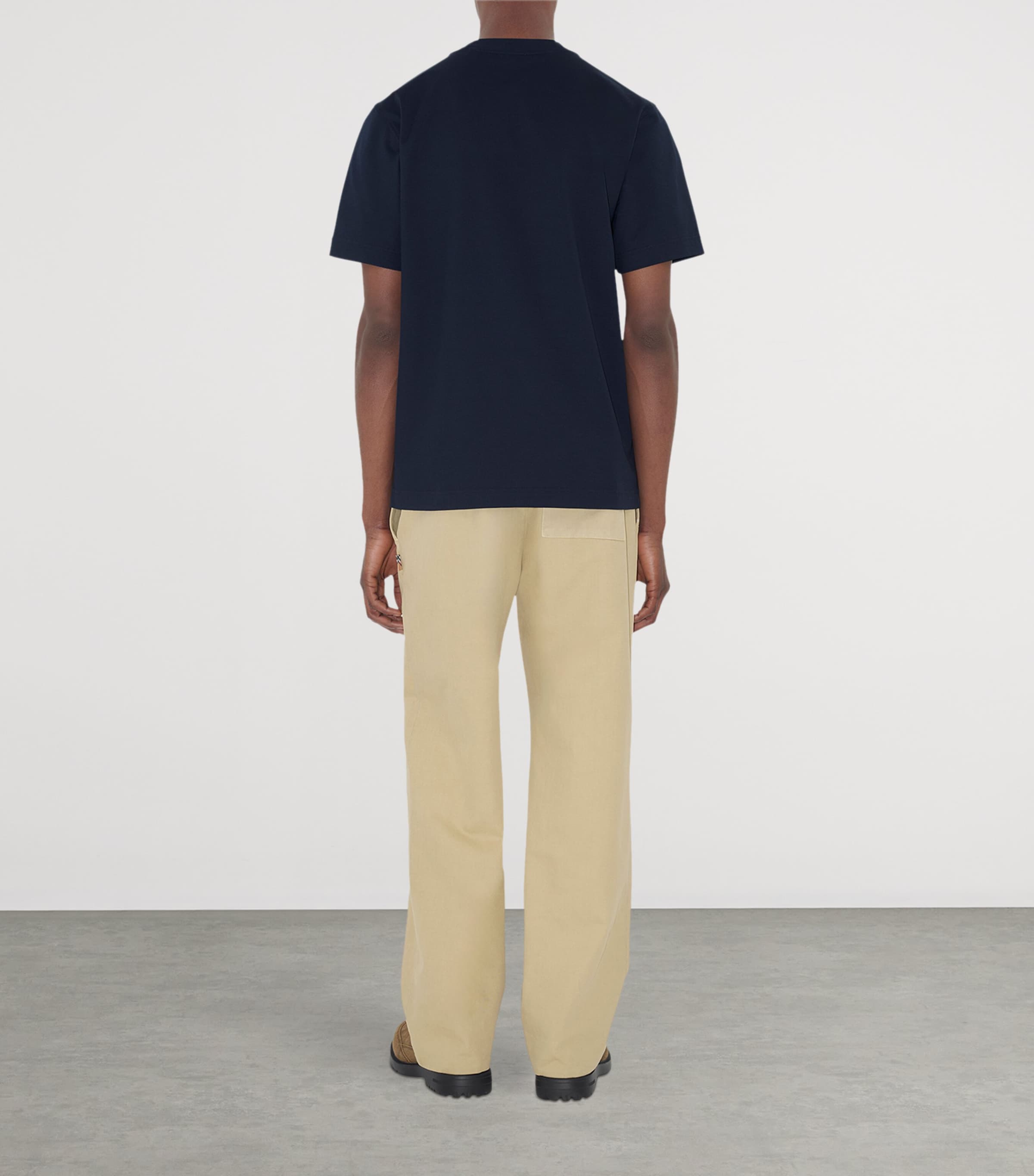 Cotton Knight Stamp T-Shirt NAVY Image 4