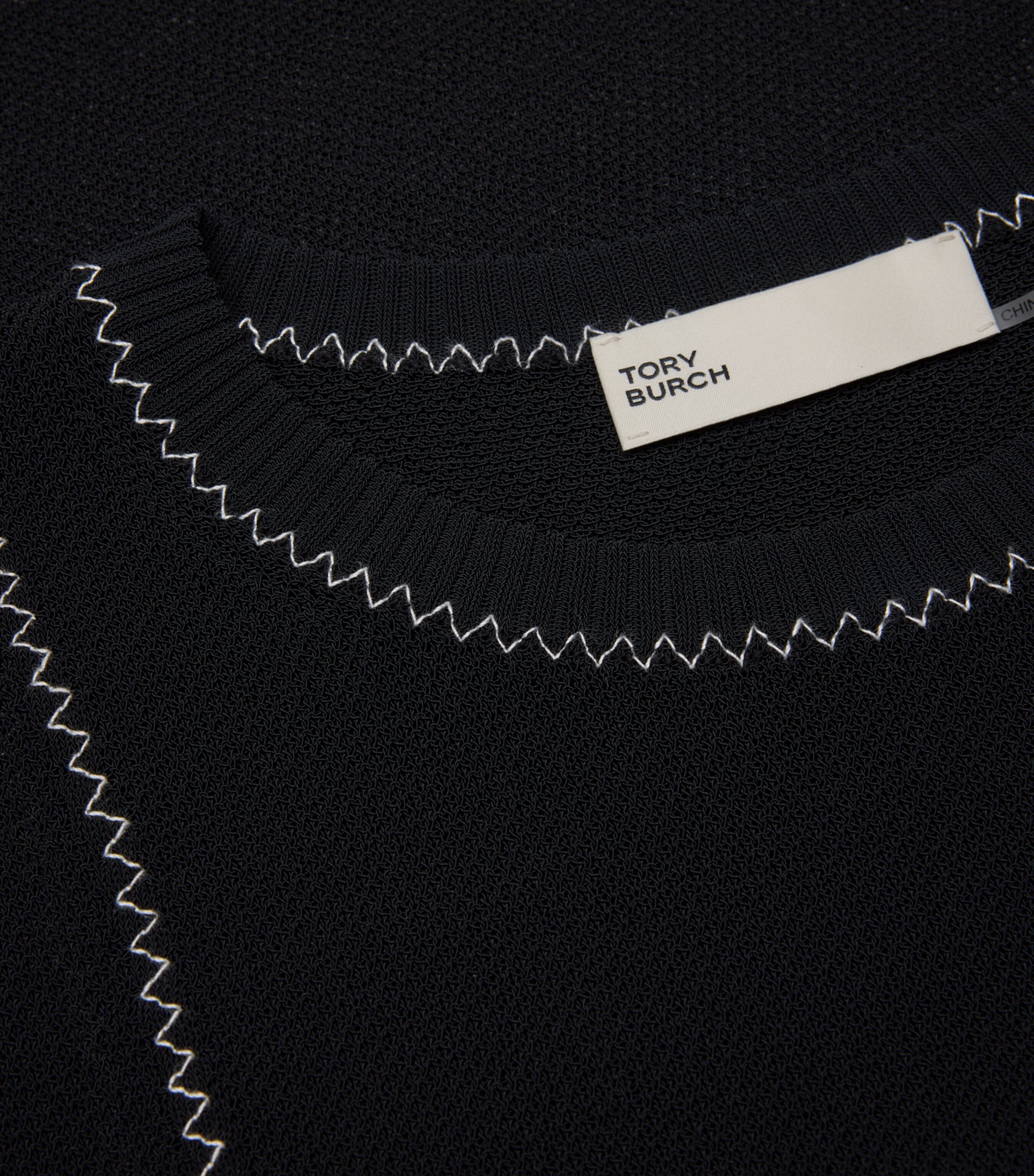 Knit-Mesh Top 001 BLACK Image 2