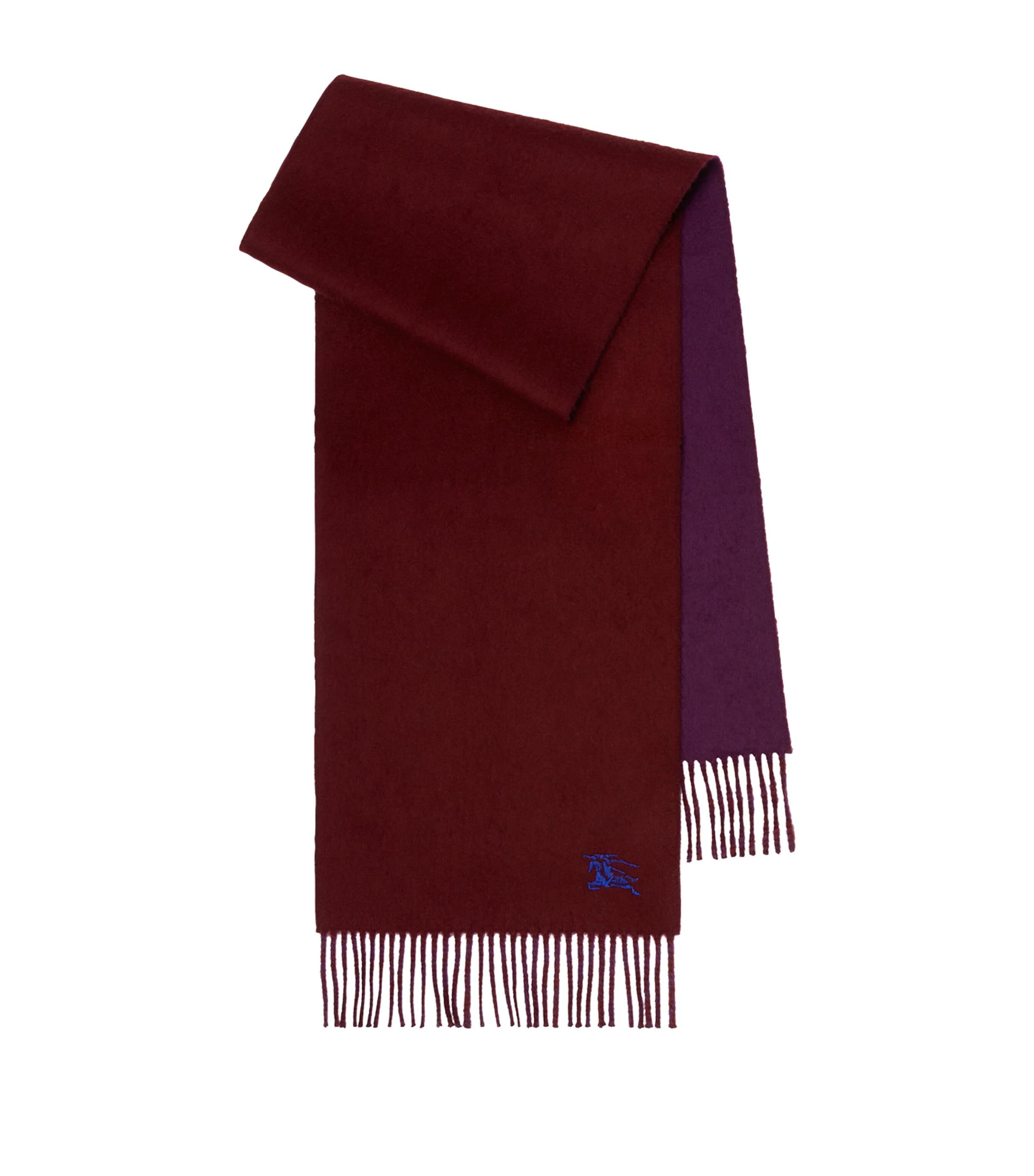 Cashmere Reversible EKD Scarf OXBLOOD/PANSY PURPLE Image 1