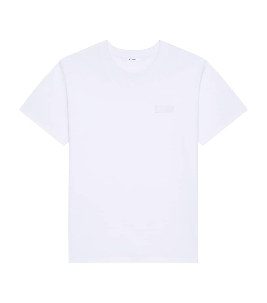 Cotton Embroidered T-Shirt WHITE Image 1