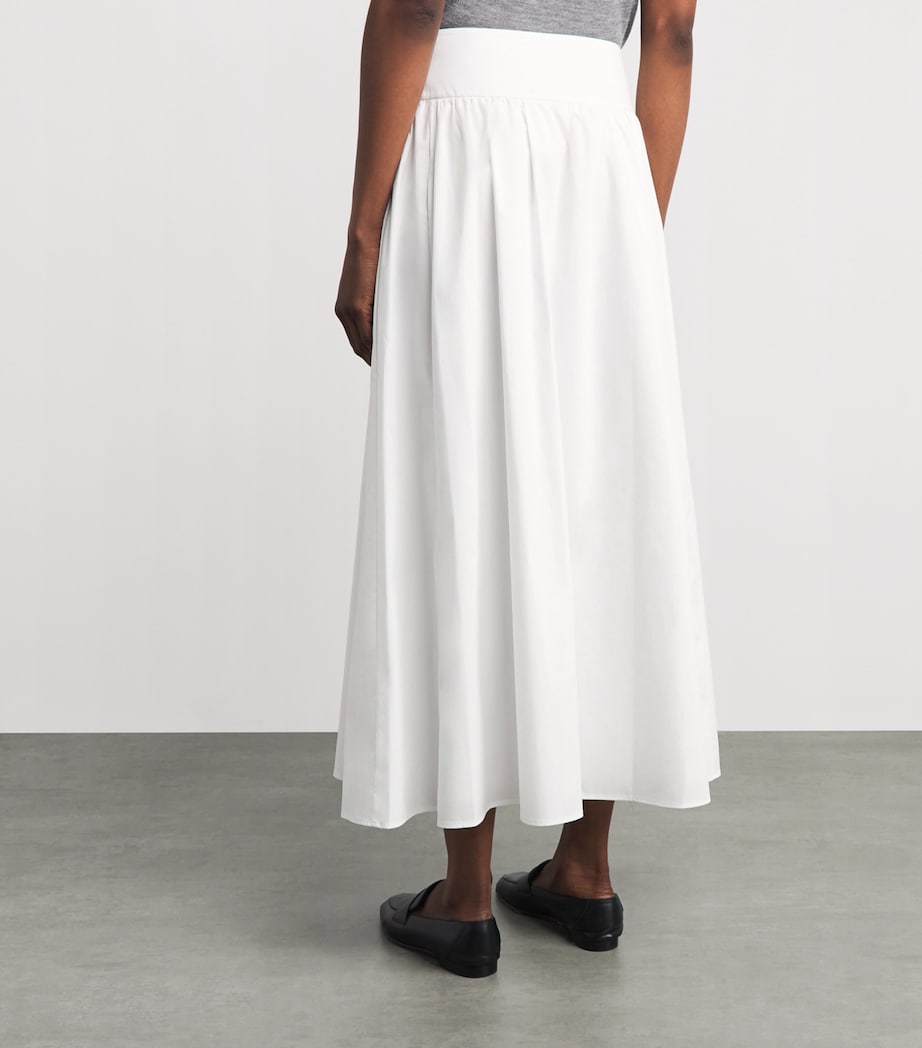 Theory Womens Poplin Midi Skirt White Image 5