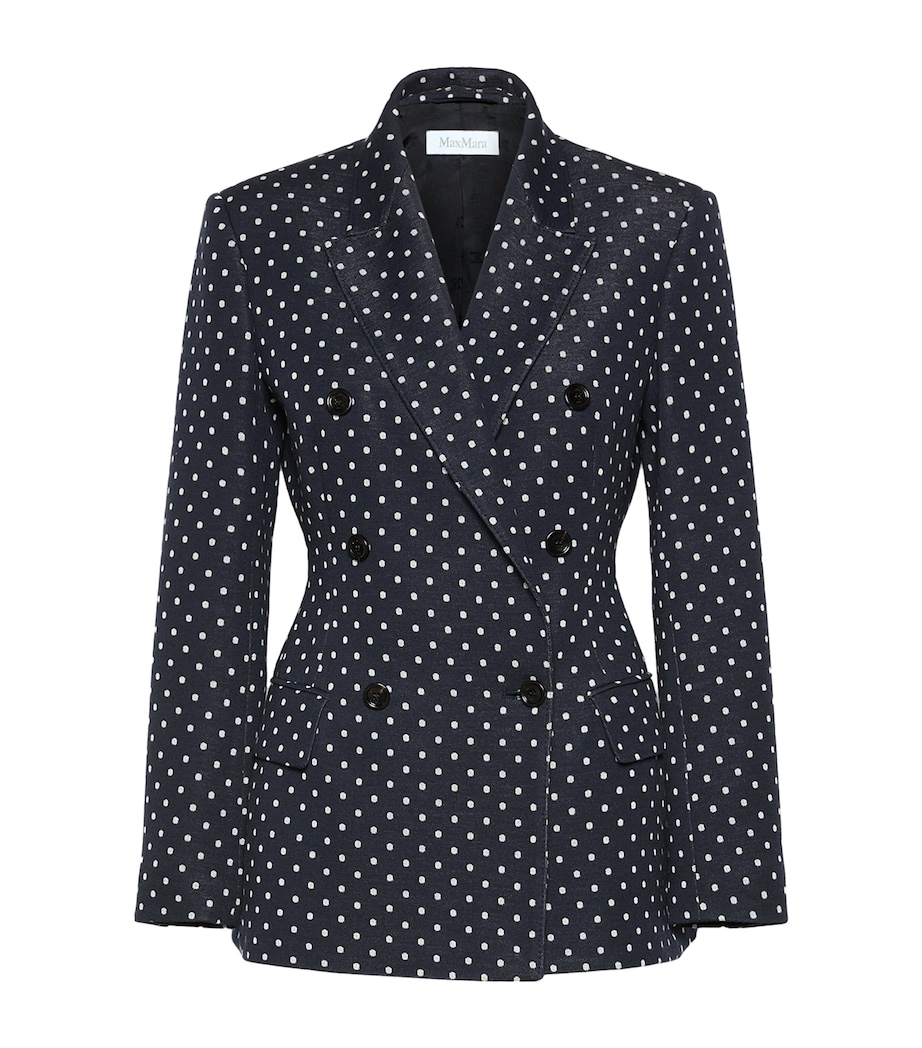 Max Mara Womens Polka Dot Blazer Ultramarine Image 1