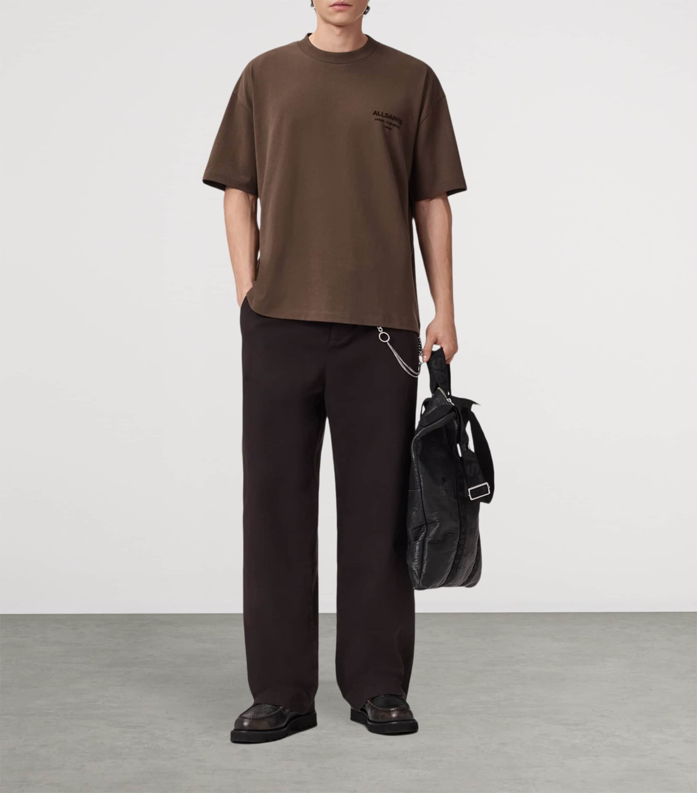 Organic Cotton Xander Oversized T-Shirt BITTER BROWN Image 3
