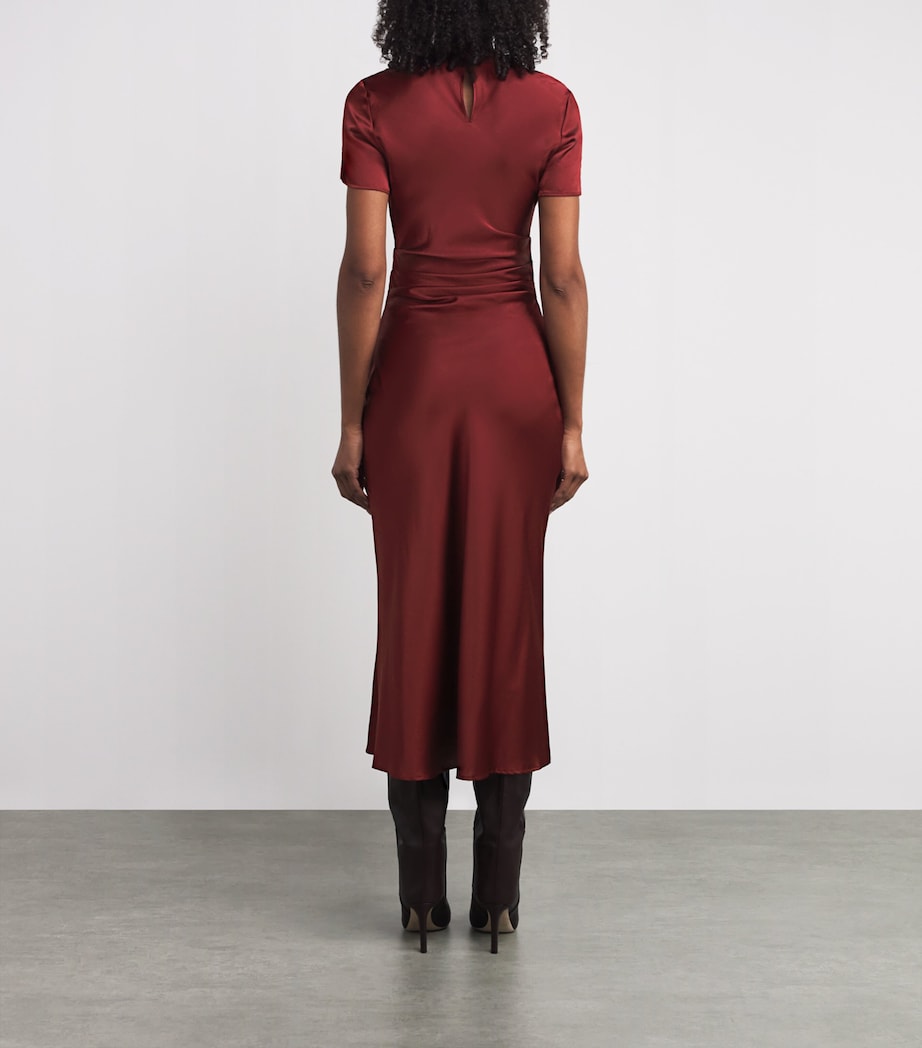 Stretch-Silk Marcel Midi Dress SANG SANGRIA Image 3