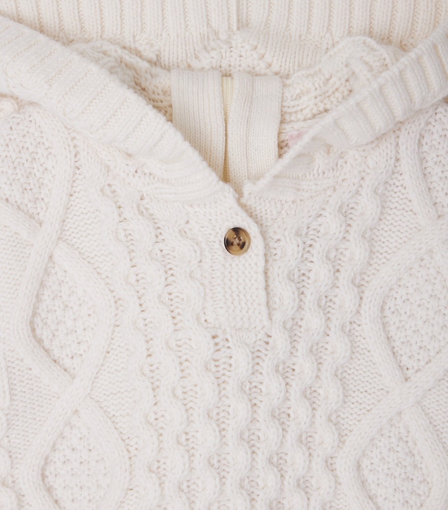 Wool-Blend Tainy Hooded Sweater (24 Months) BLANC LAIT Image 3