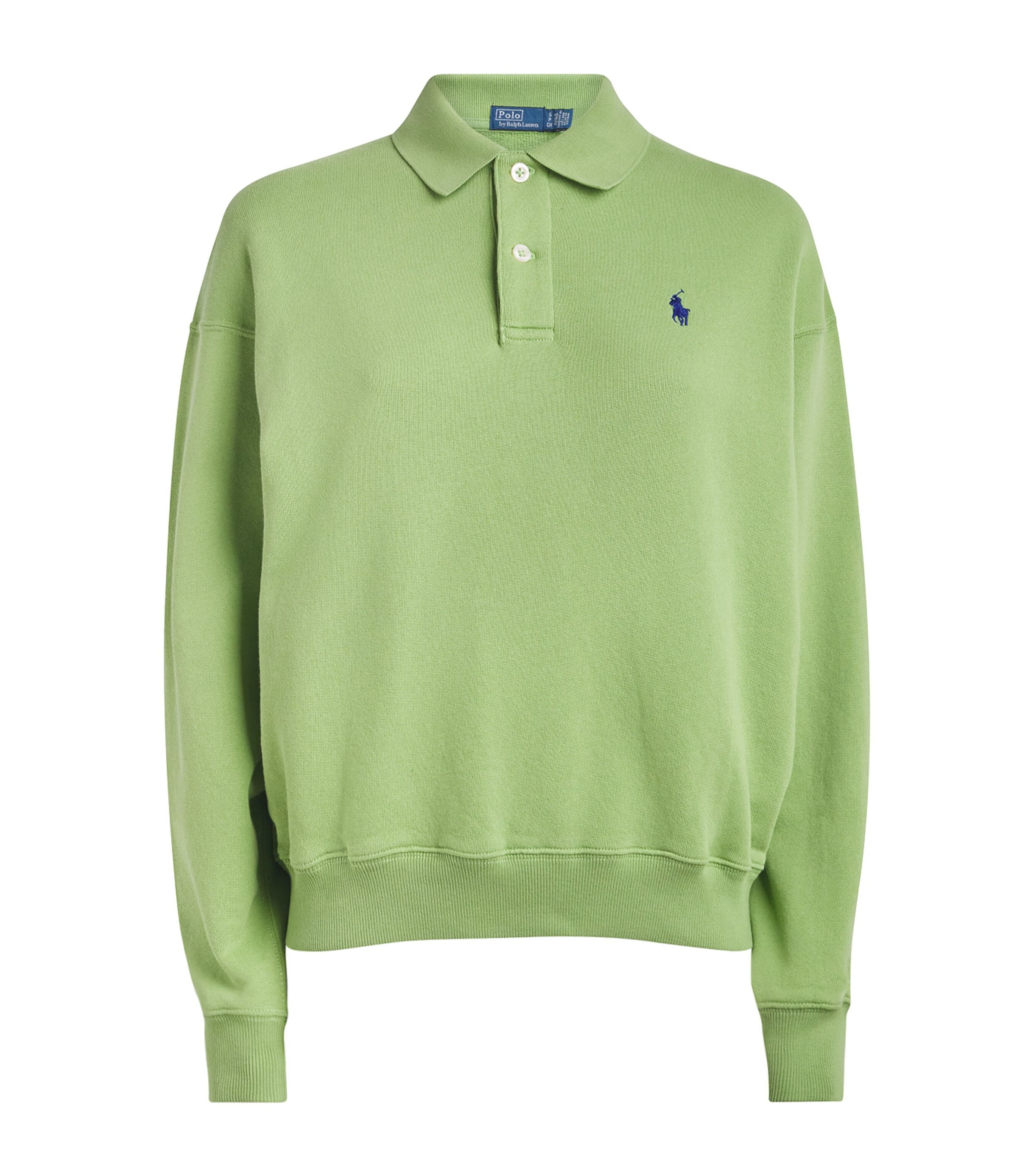 Polo Ralph Lauren Womens Cotton-Blend Polo Sweater Parakeet Green Image 1