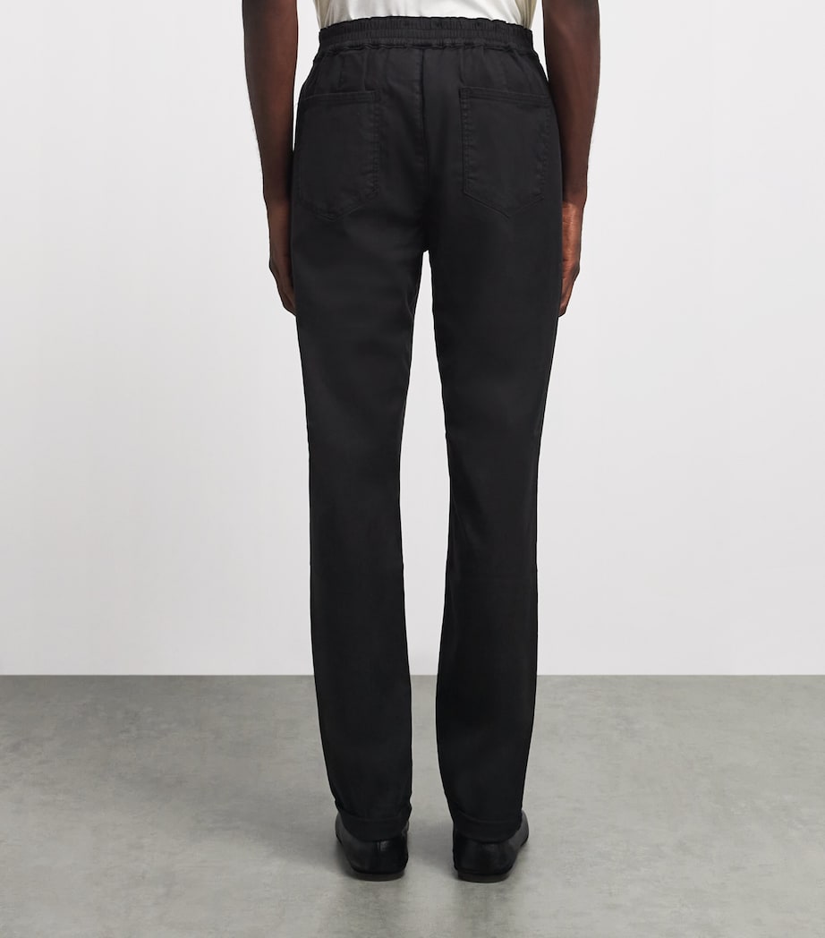 PAIGE Mens Drawstring Fraser Chinos Black Image 5