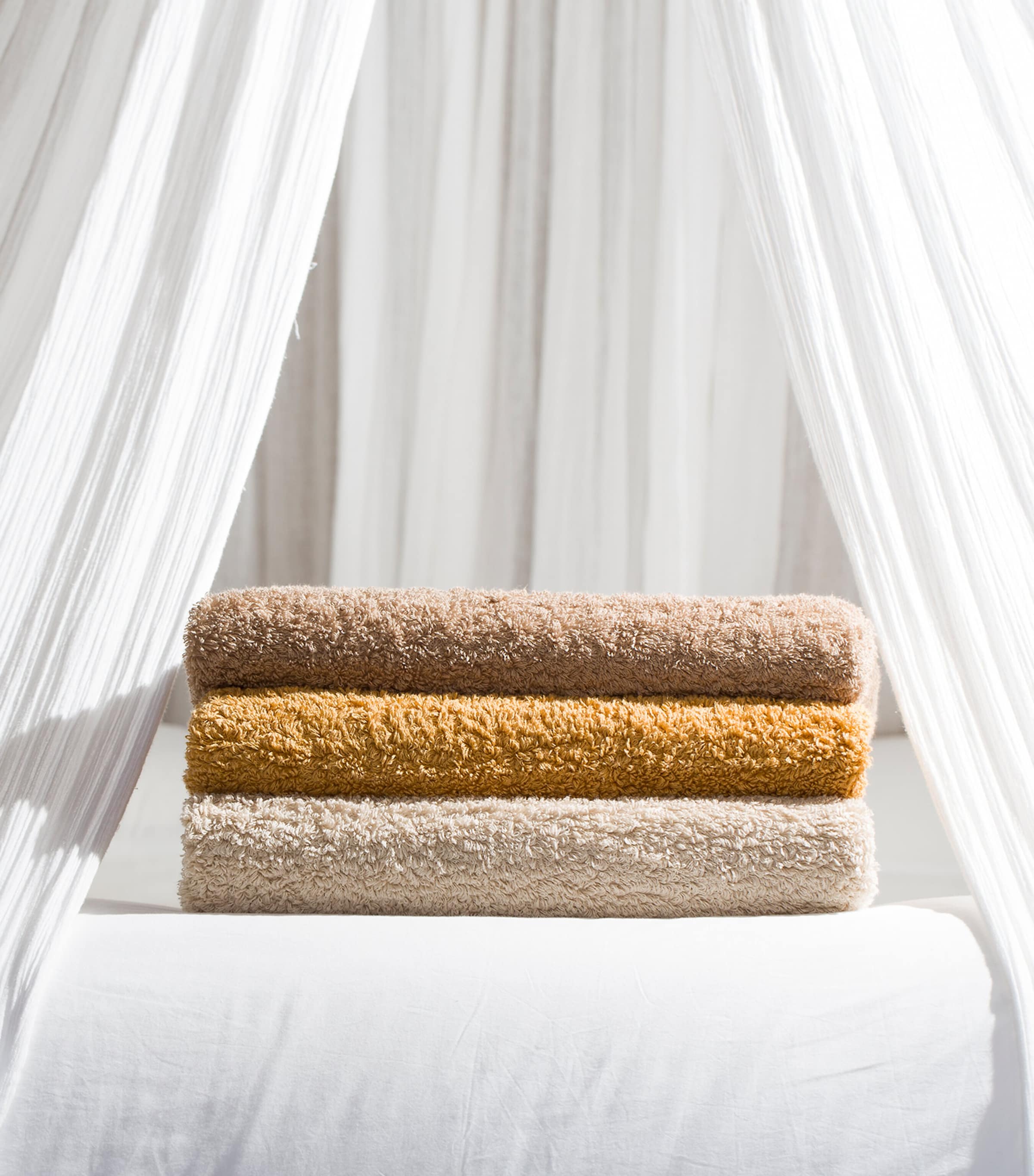 Abyss & Habidecor Egyptian Cotton Super Pile Hand Towel (55cm x 100cm) Curcuma Image 4