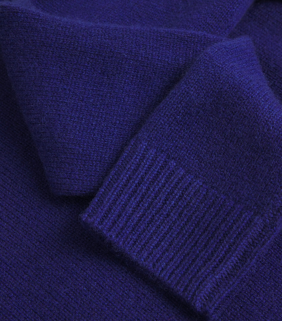 Cashmere Cropped Sweater JEWEL BLUE Image 5