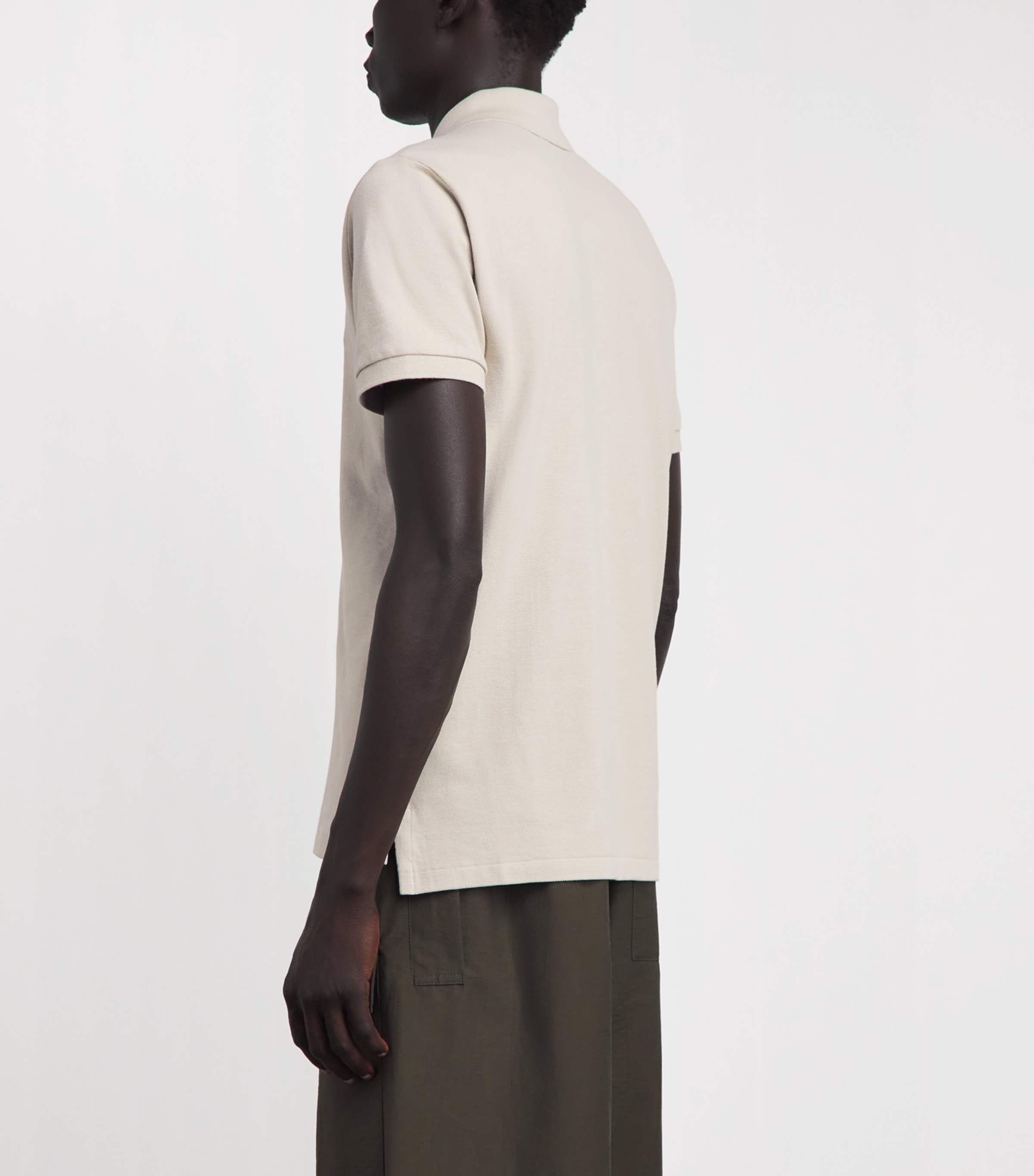 Polo Ralph Lauren Mens Cotton Mesh Polo Shirt Classic Stone Image 5