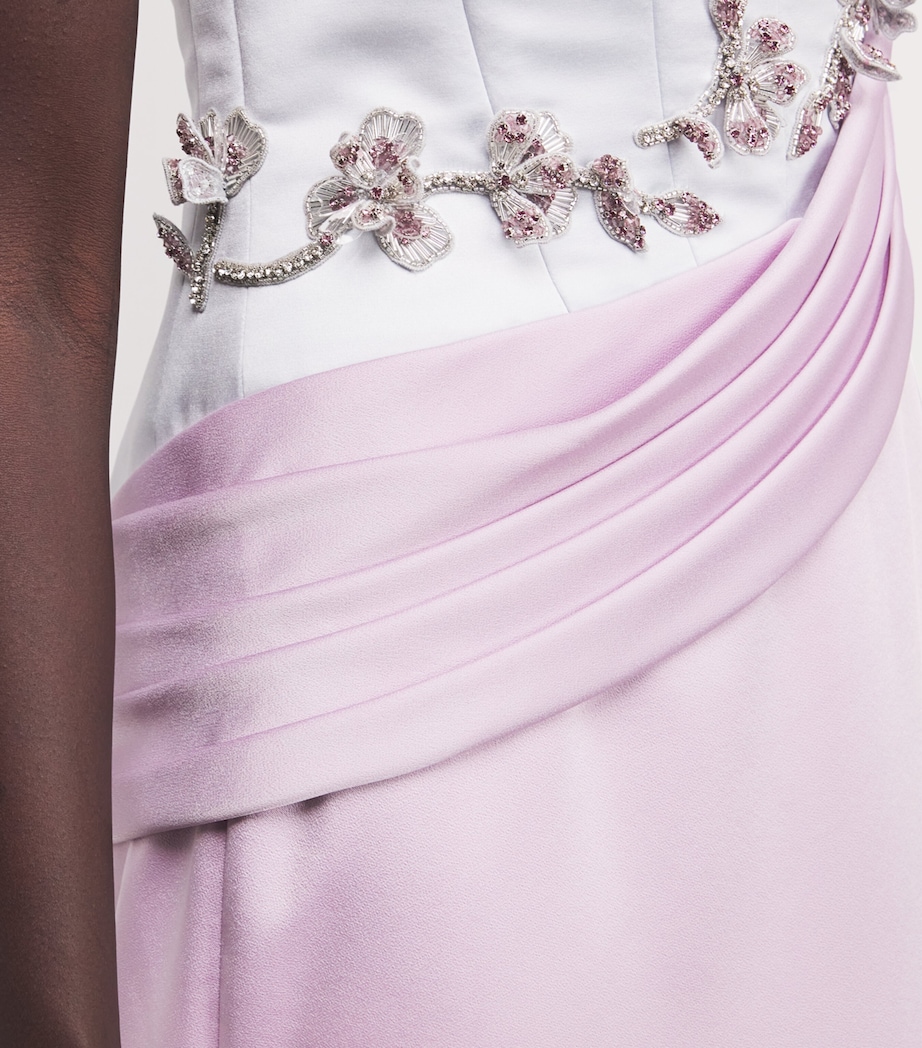 Embellished Sacha Corset Gown SILVER / LILAC Image 6