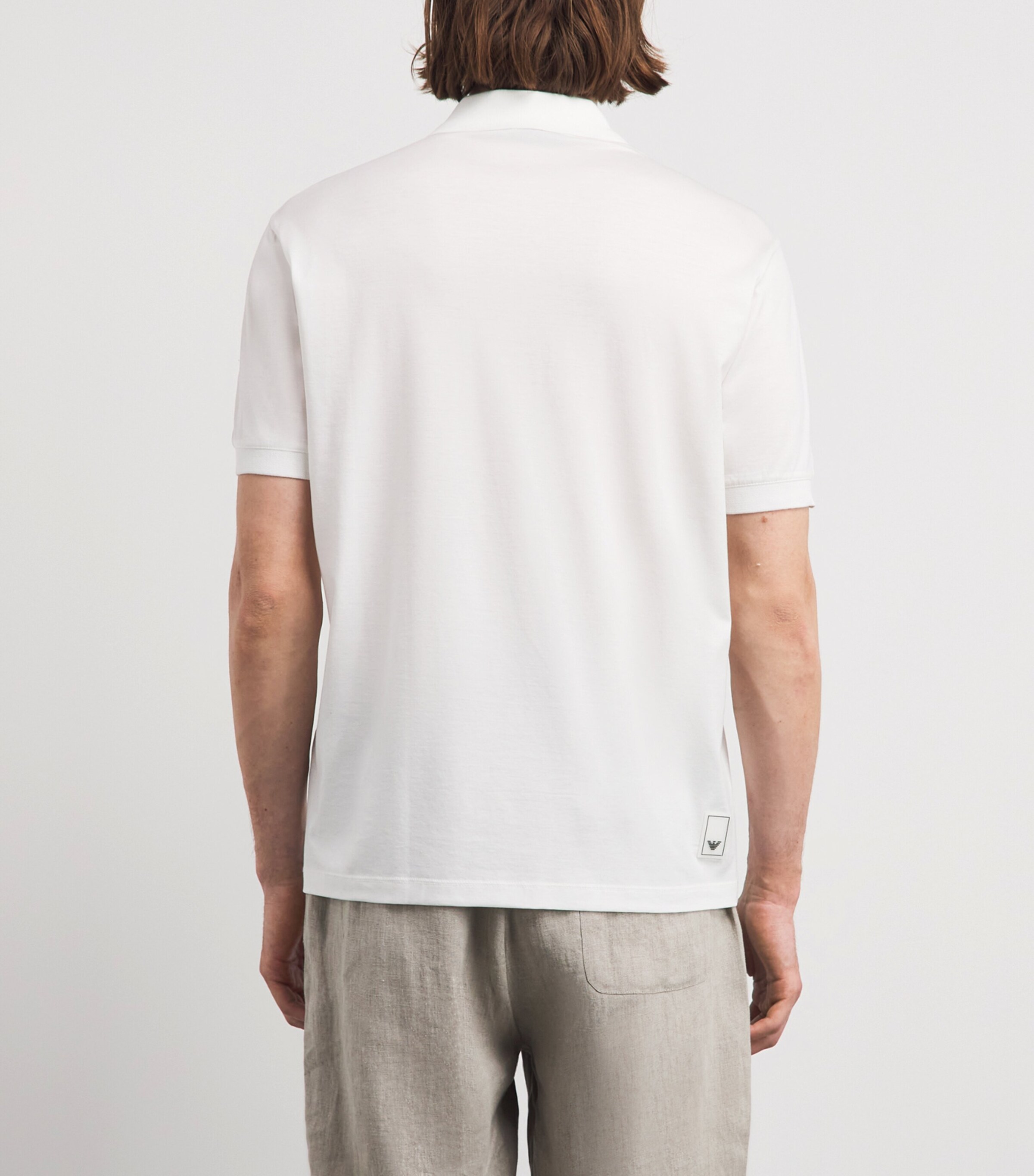 Emporio Armani Mens Concealed-Placket Logo Polo Shirt Image 5