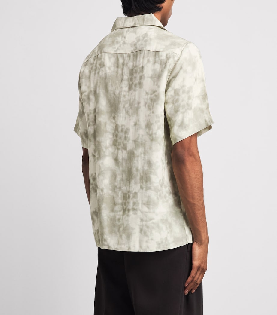 NN.07 Mens Tie Dye Julio Shirt Green Print Image 5