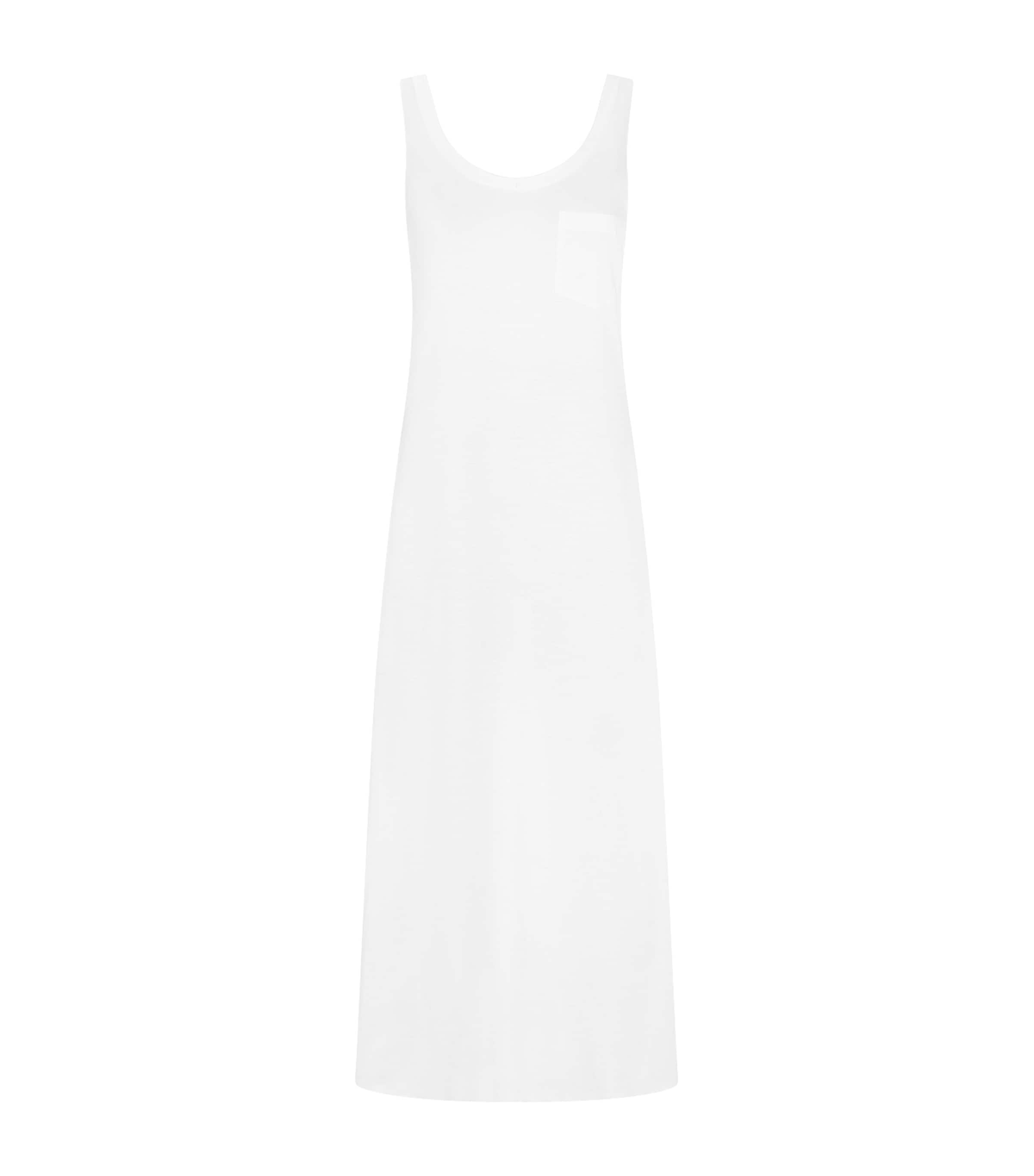 Shop Hanro Cotton Deluxe Sleeveless Nightdress In White