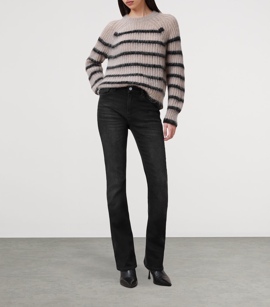 Haldan High-Rise Bootcut Jeans WASHED BLACK Image 7