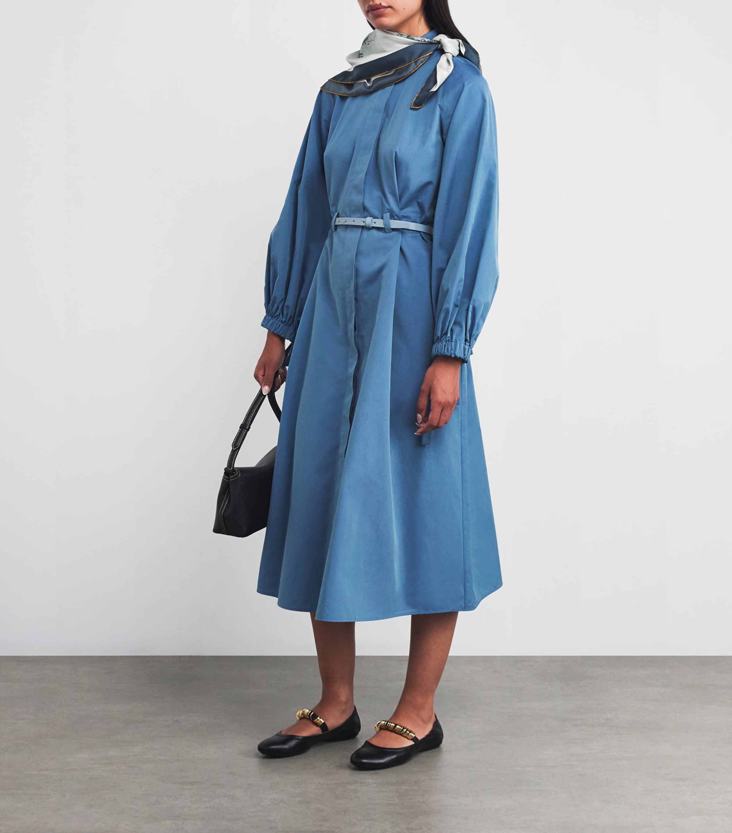 Silk Scarf LIGHT BLUE Image 2