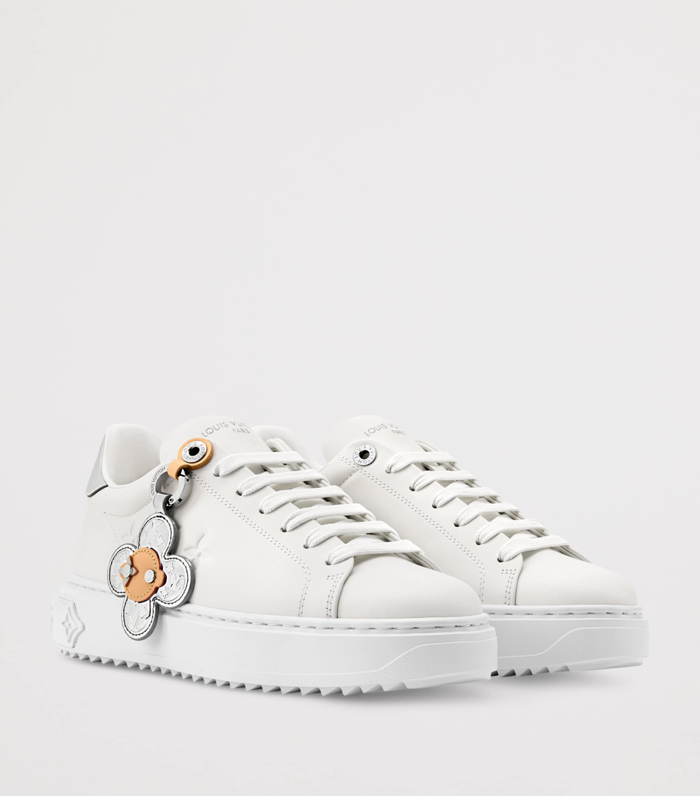 Leather Time Out Sneakers WHITE Image 3