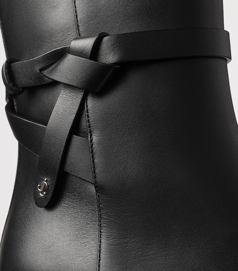 Lawton AB 65 Leather Heeled Boots BLACK Image 2