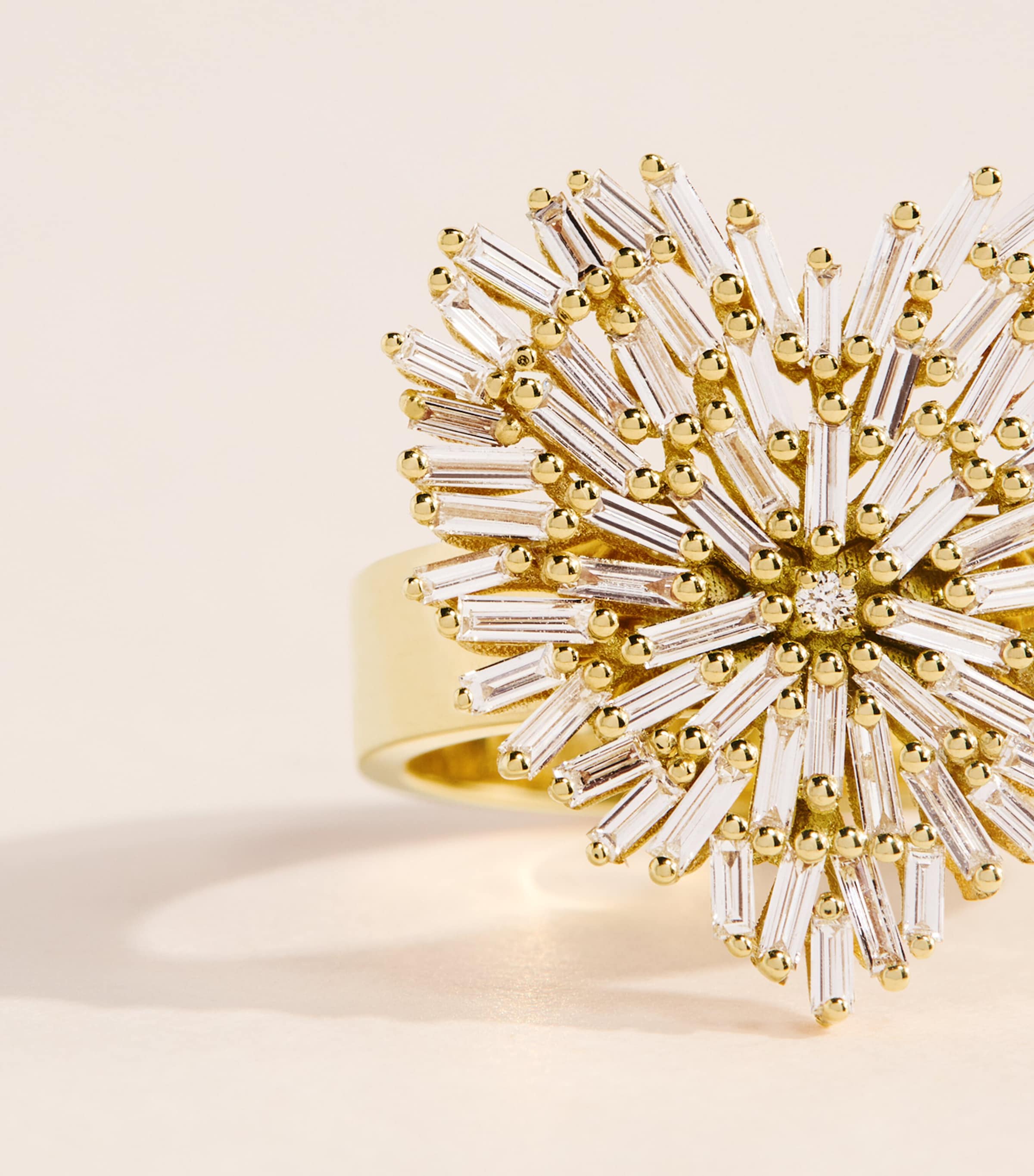 Suzanne Kalan Yellow Gold and Diamond Classic Medium Heart Ring Yg/wd Image 5
