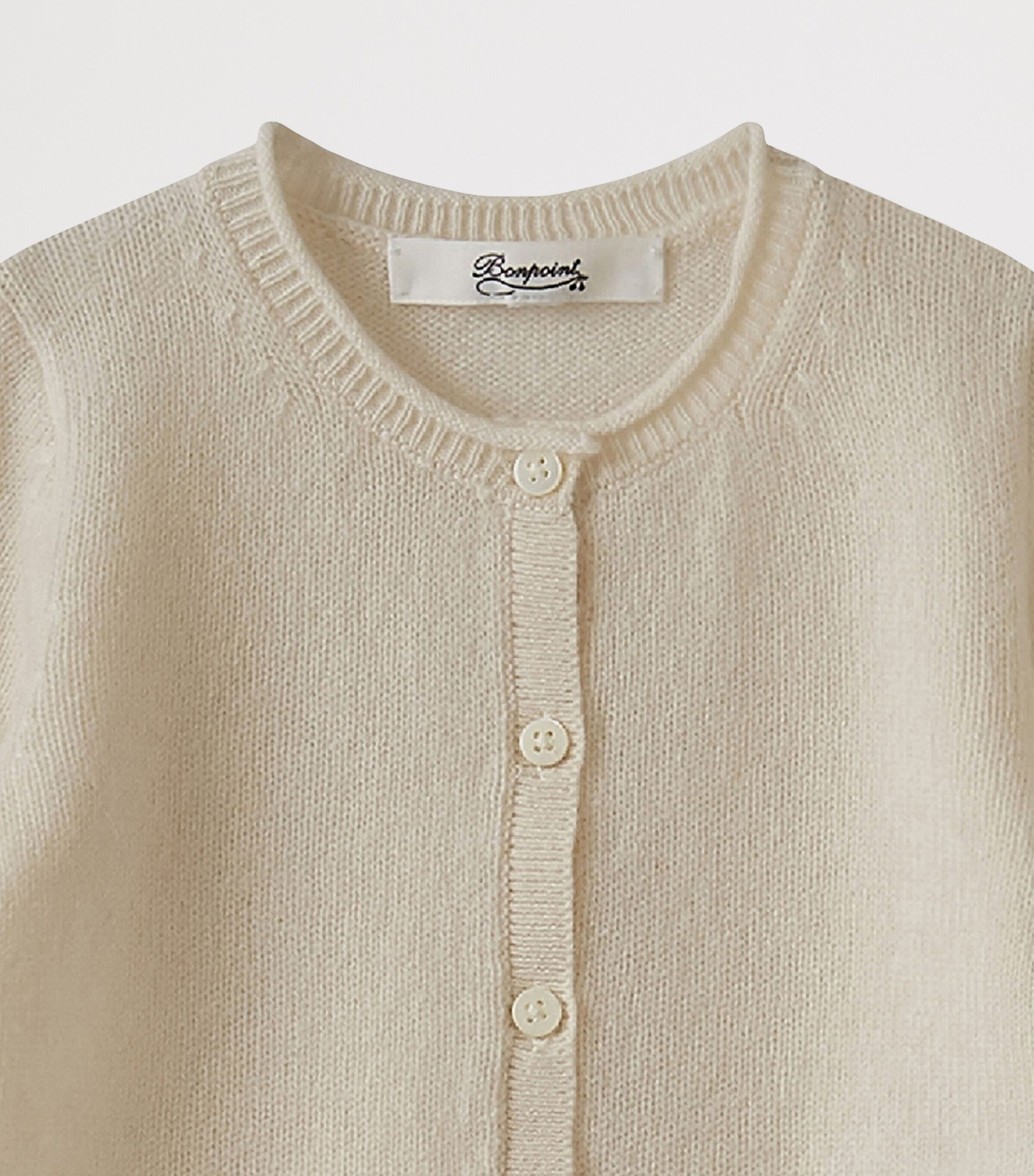 Bonpoint Cashmere Cardigan (24-36 Months) Upb Blanc Lait Image 3