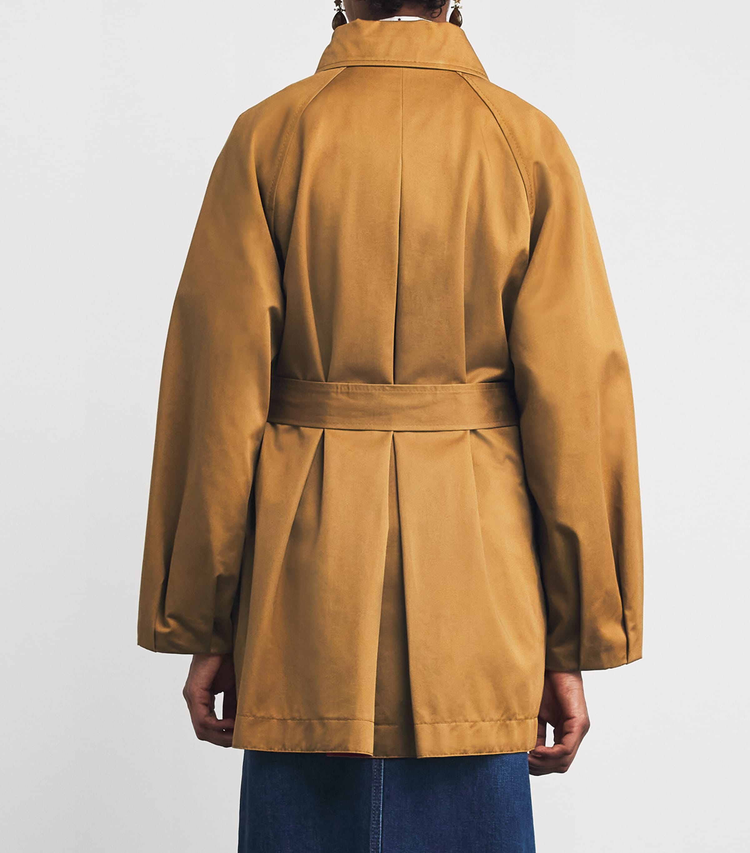 Cotton Gabardine Trench Jacket OCHRE Image 4