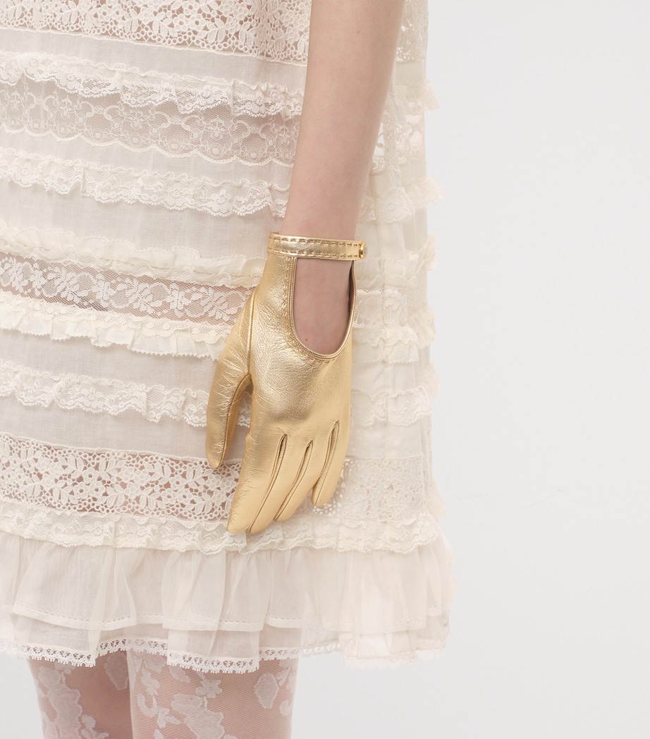 Leather VLogo Signature Driver Gloves AKU Image 2