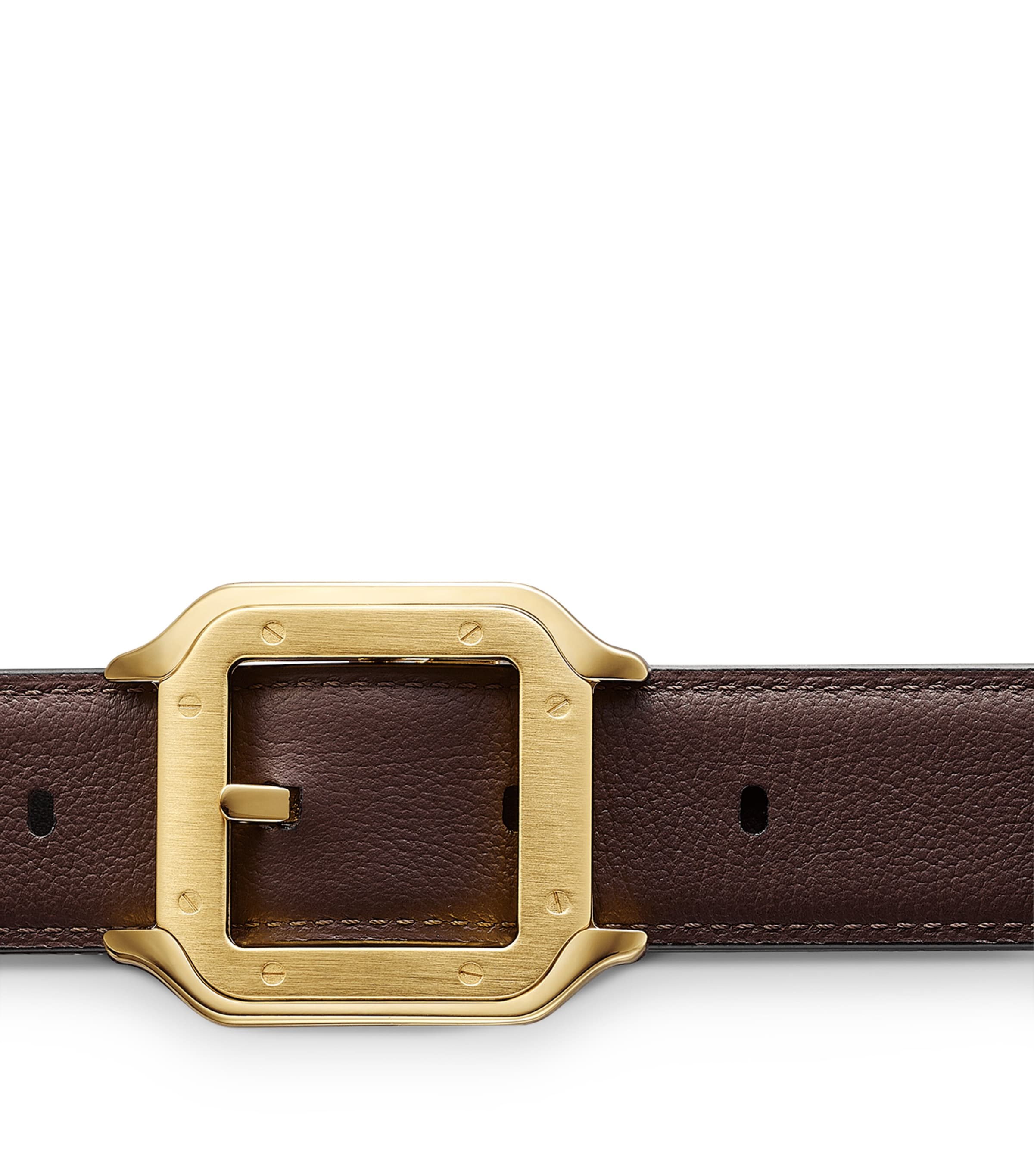Cartier Leather Reversible Santos de Cartier Belt Black Image 3