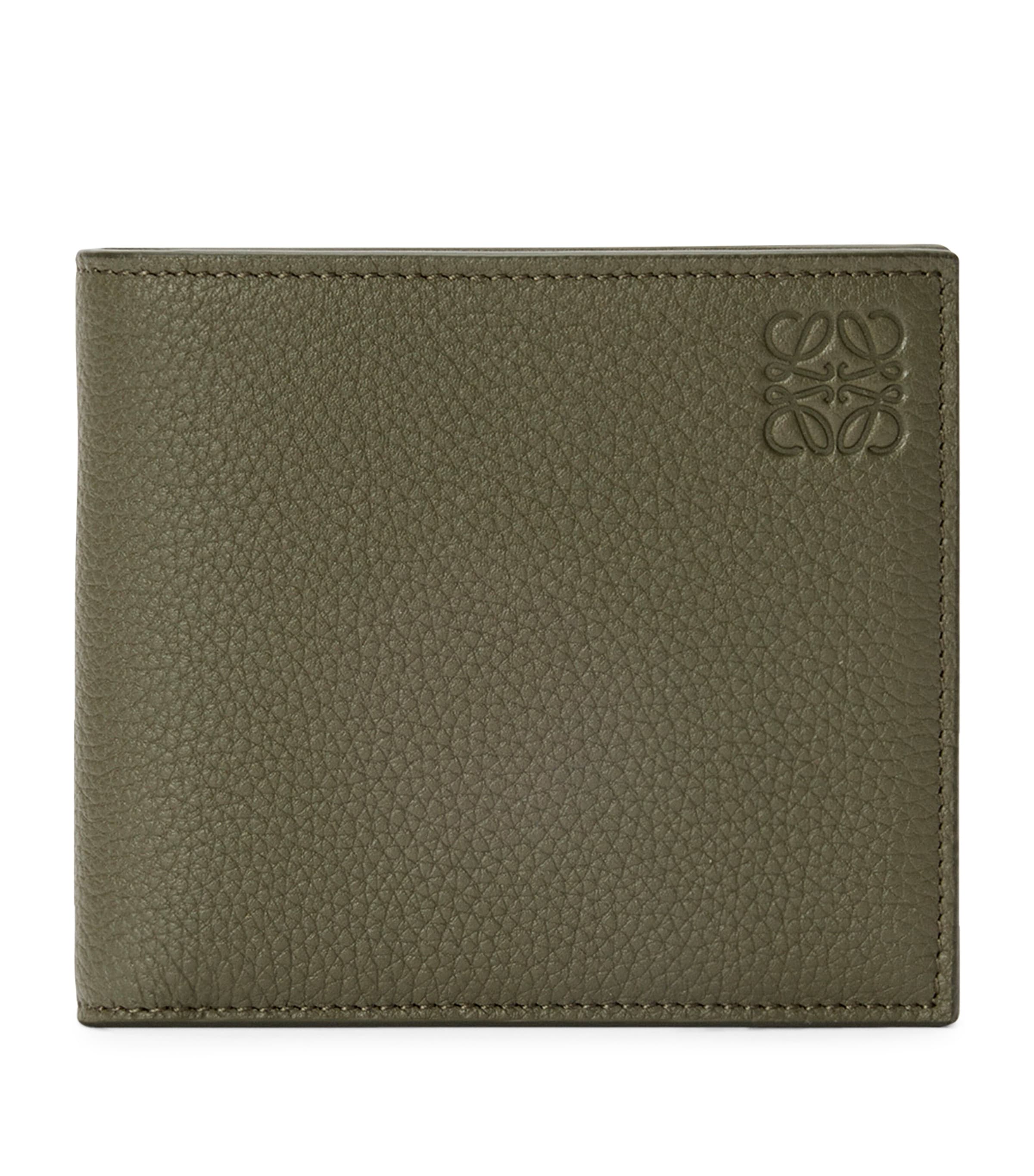 Loewe Leather Bifold Wallet In Green