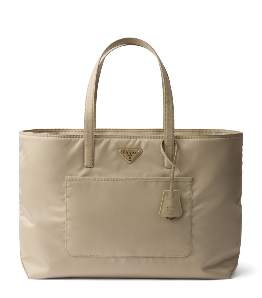 Prada Large Re-Nylon and Saffiano Leather Re-Edition 1978 Tote Bag Image 1