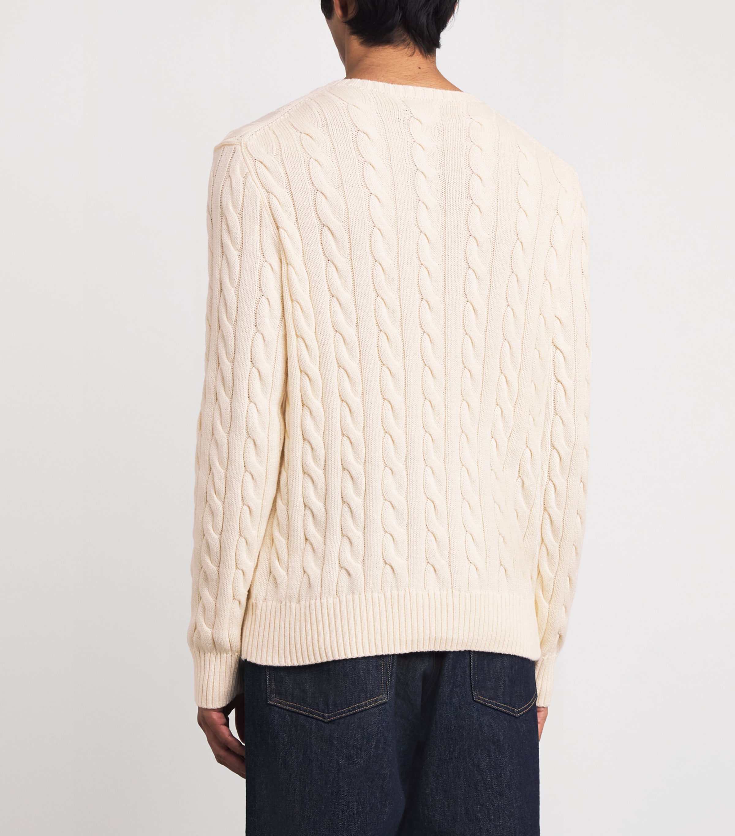 Cotton Cable-Knit Sweater CREAM Image 4
