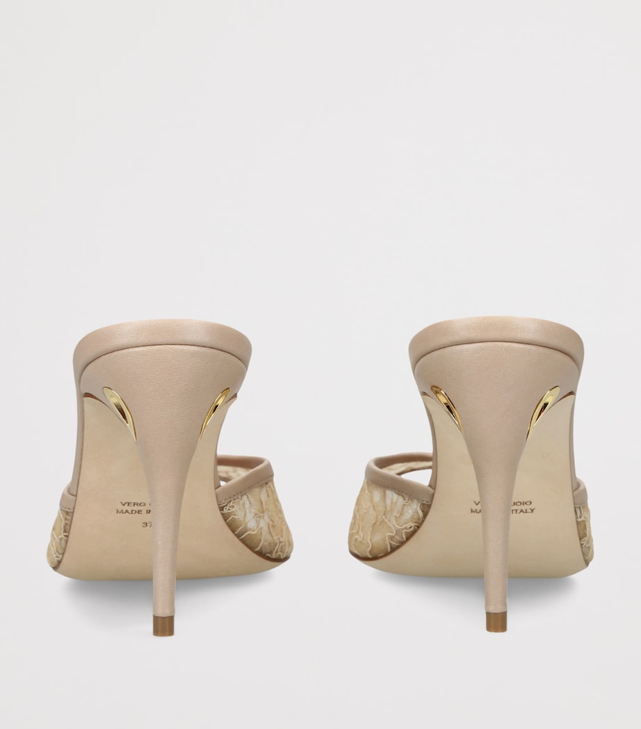 Jennifer Chamandi Lace Guido Mules 85 Champagne Image 2