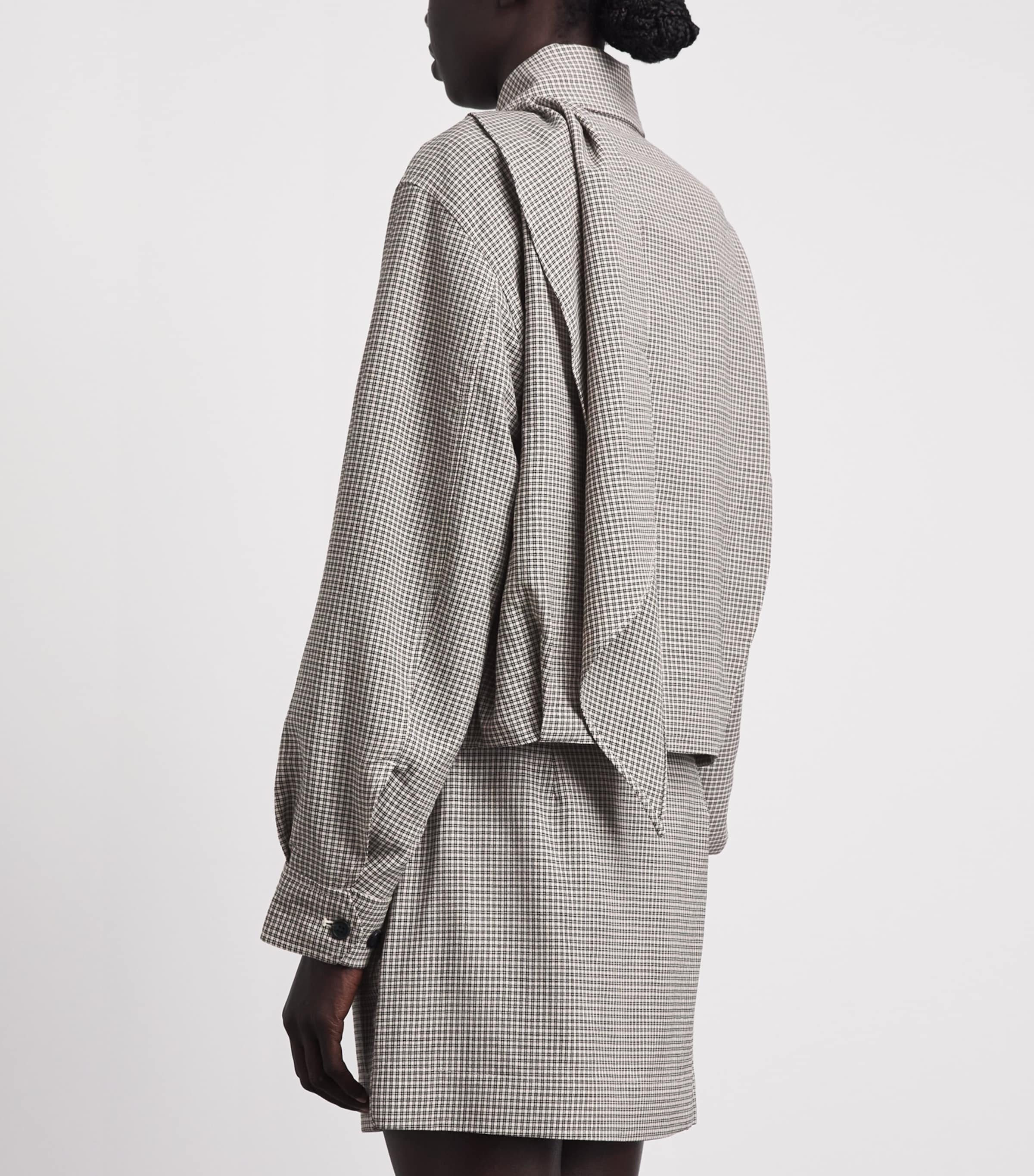 Rag & Bone Womens Wool Plaid Krista Bomber Jacket Blackpld Image 5