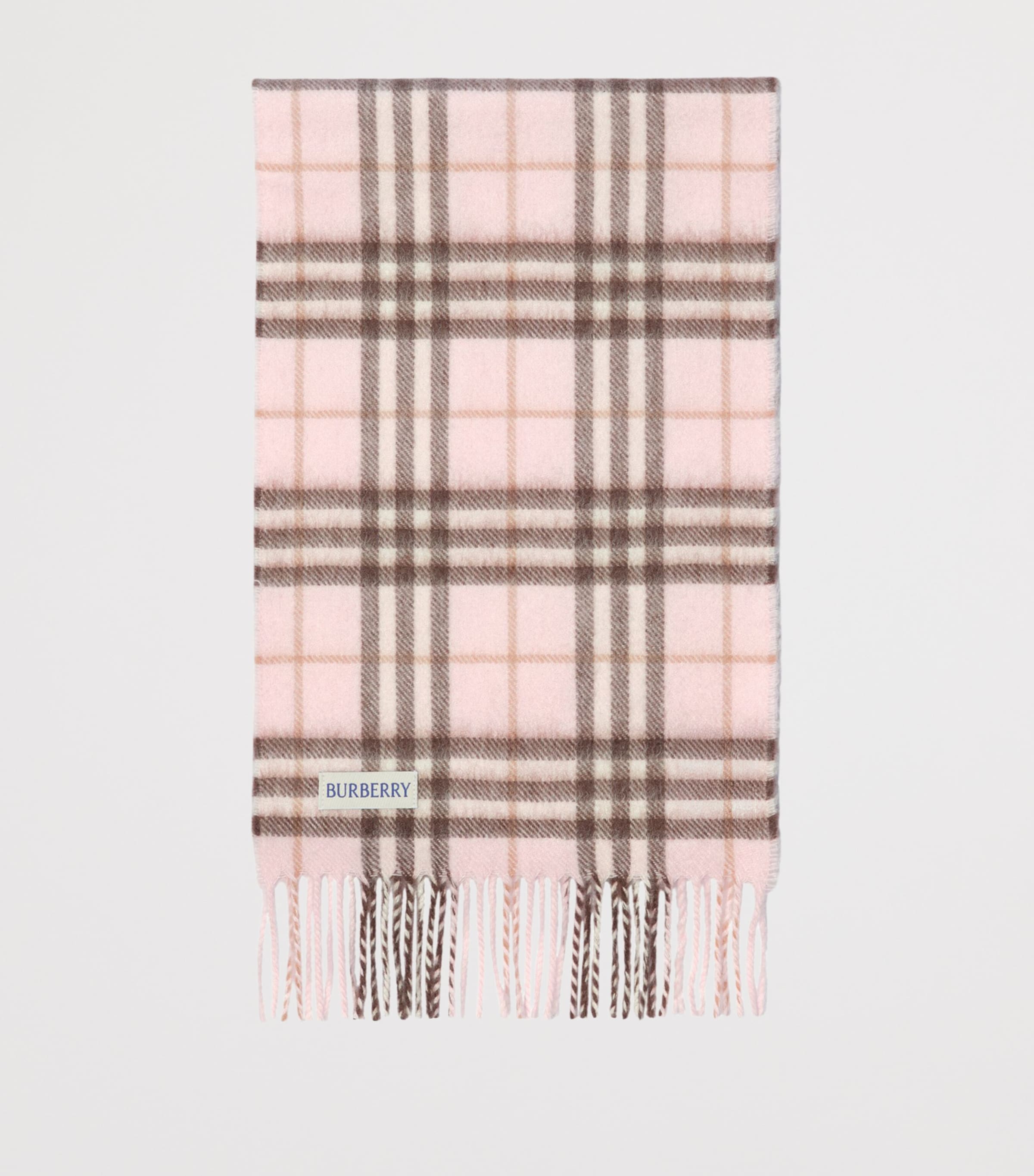 Burberry Kids Cashmere Check Scarf Bow Pink Image 2