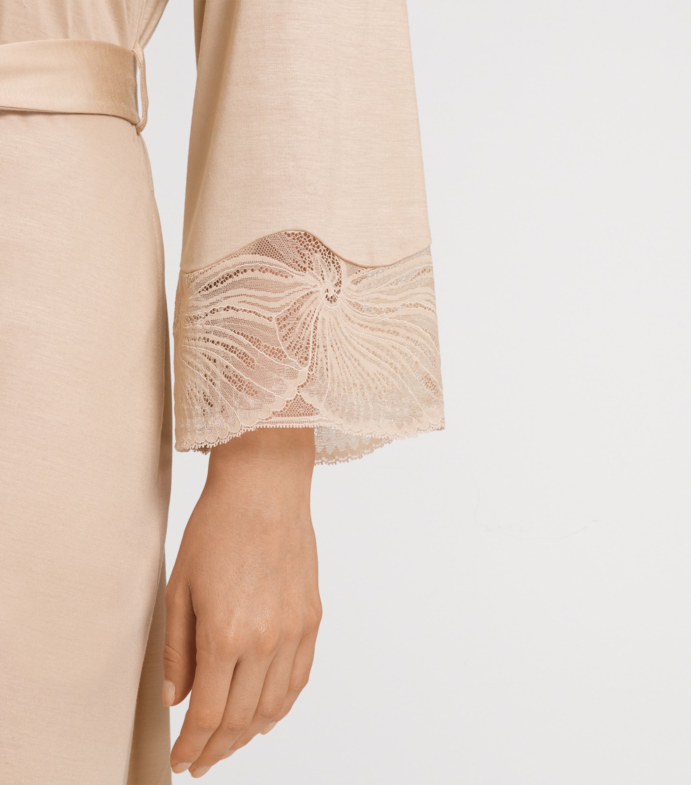 Lace -Trim Lilith Robe COFFEE QUARTZ Image 6