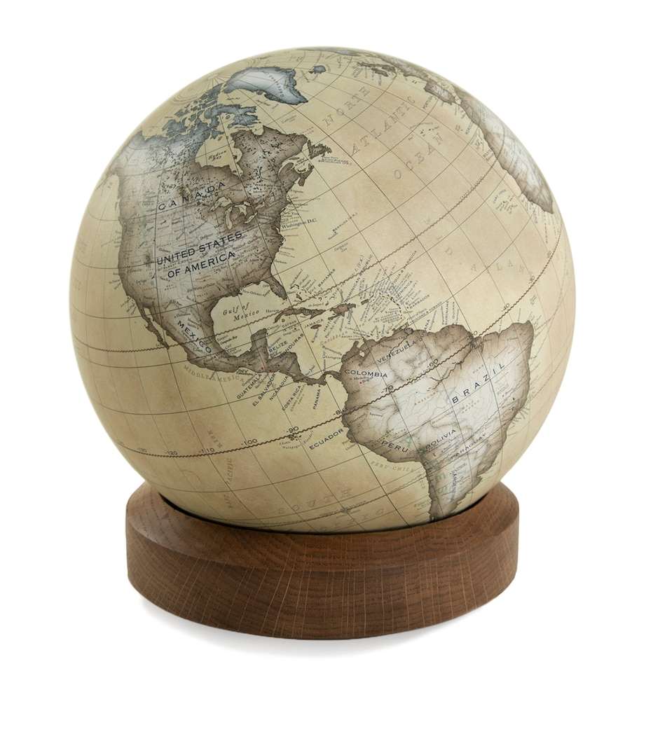 Bellerby The Oak Albion Desk Globe (22cm) Yellow Ochre Image 1