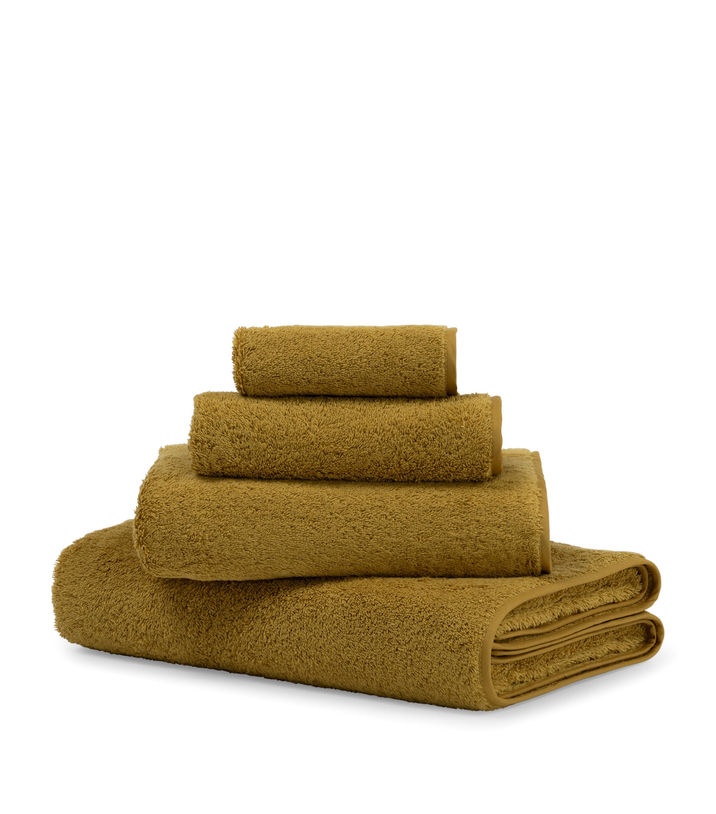 Frette Cotton Unito Bath Sheet (100cm x 150cm) Amber Glow Image 4