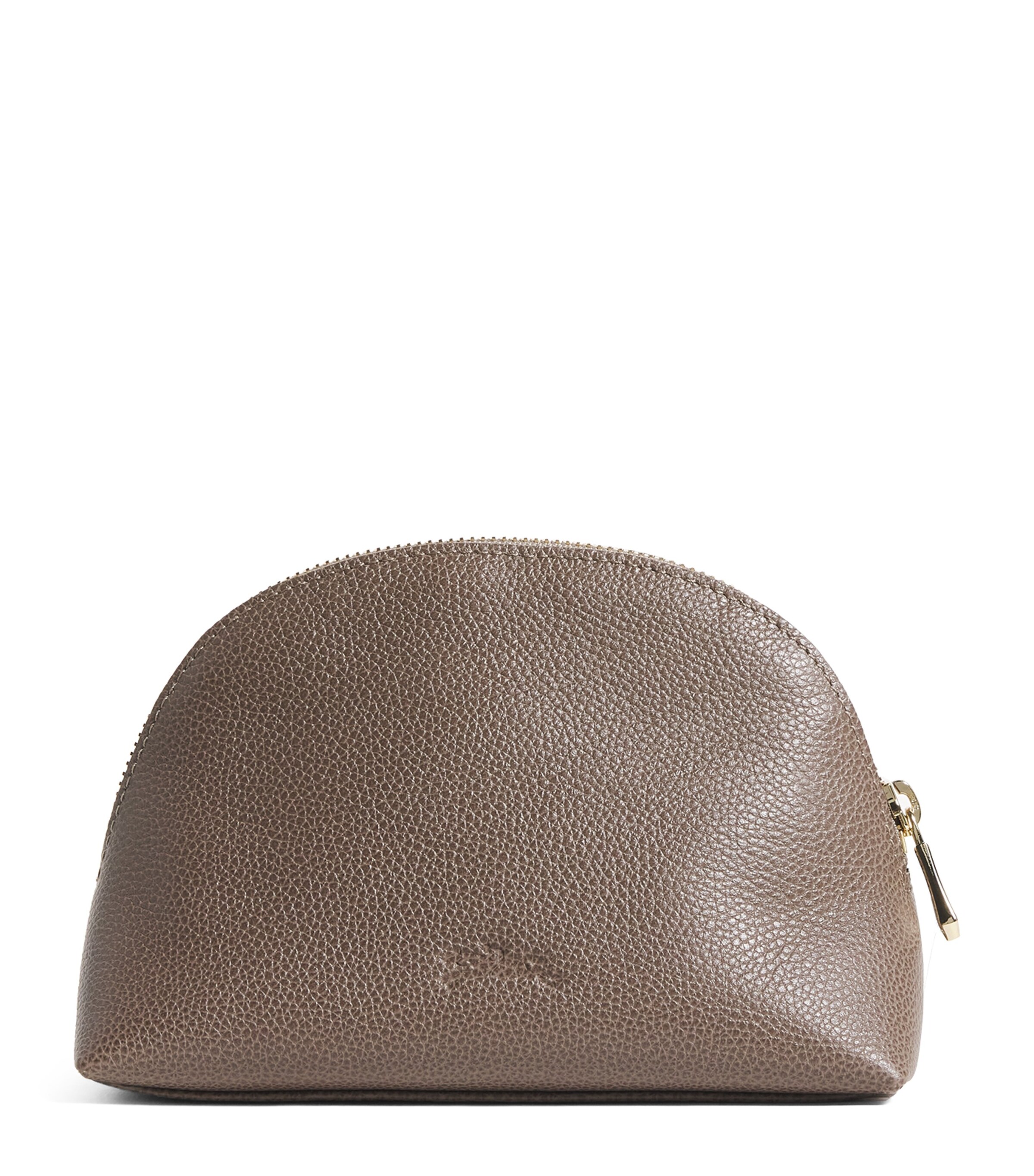 Longchamp Leather Le Foulonné Pouch Taupe Image 1