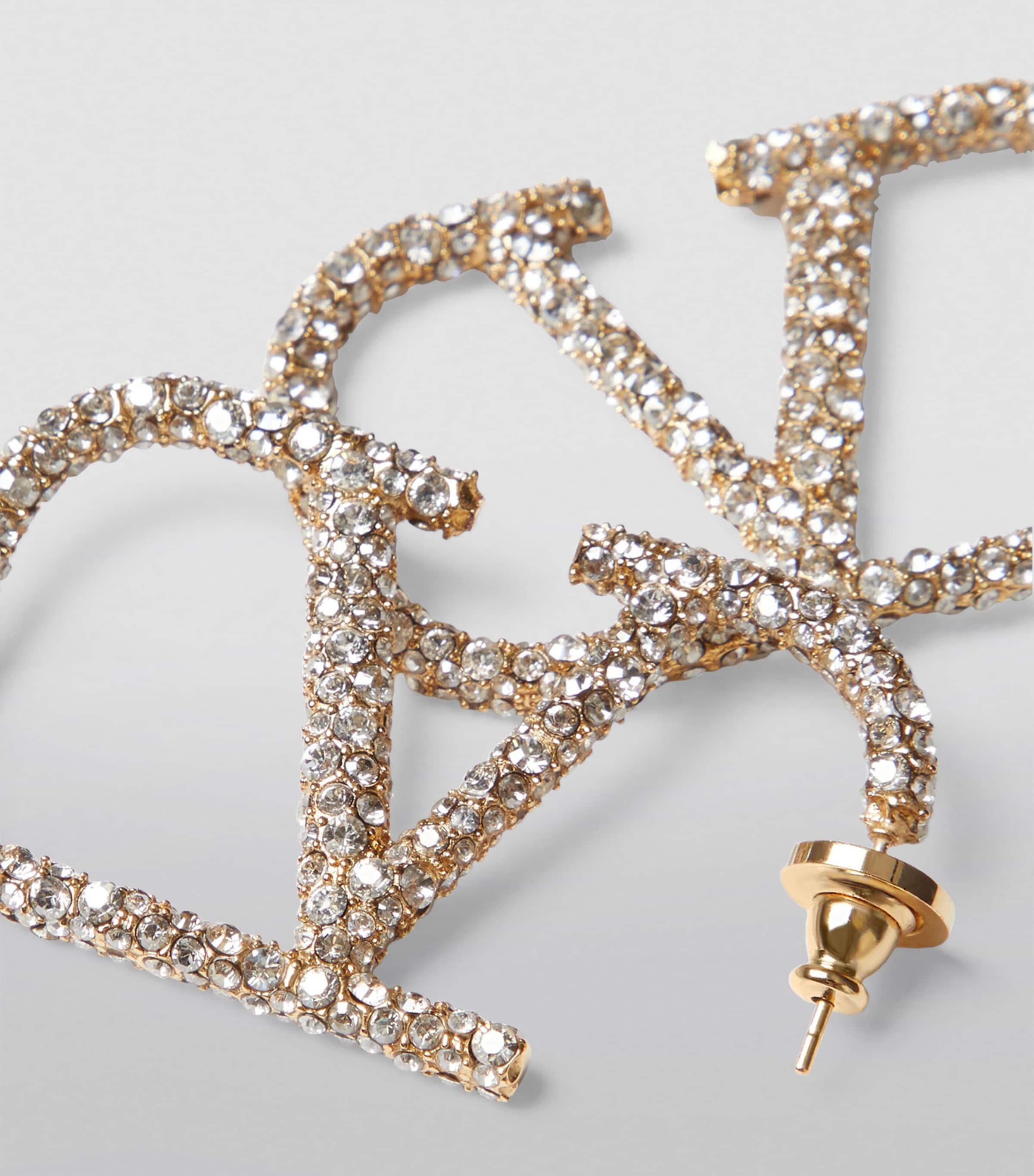 Crystal-Embellished VLOGO Earrings MH5 Image 4