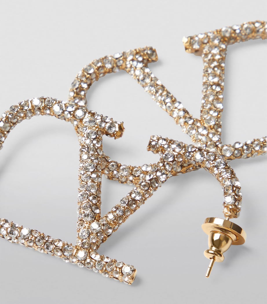 Crystal-Embellished VLOGO Earrings MH5 Image 4