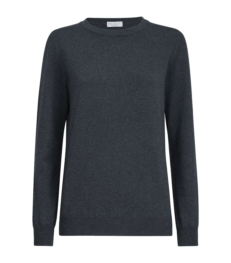 Brunello Cucinelli Womens Cashmere Monili-Trim Sweater Image 1