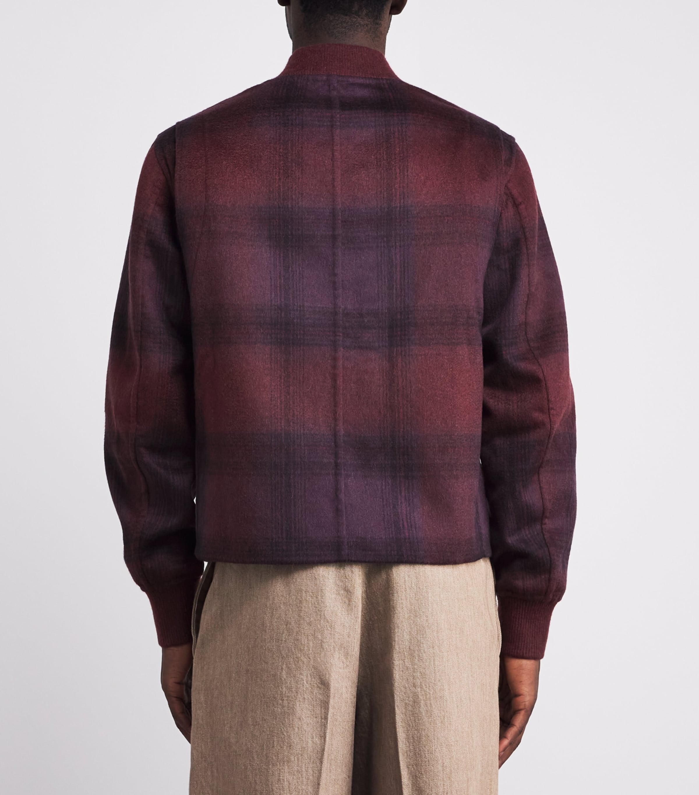 GOD'S TRUE CASHMERE Mens Cashmere Gratitude Jacket Tartan / Amethyst Image 4