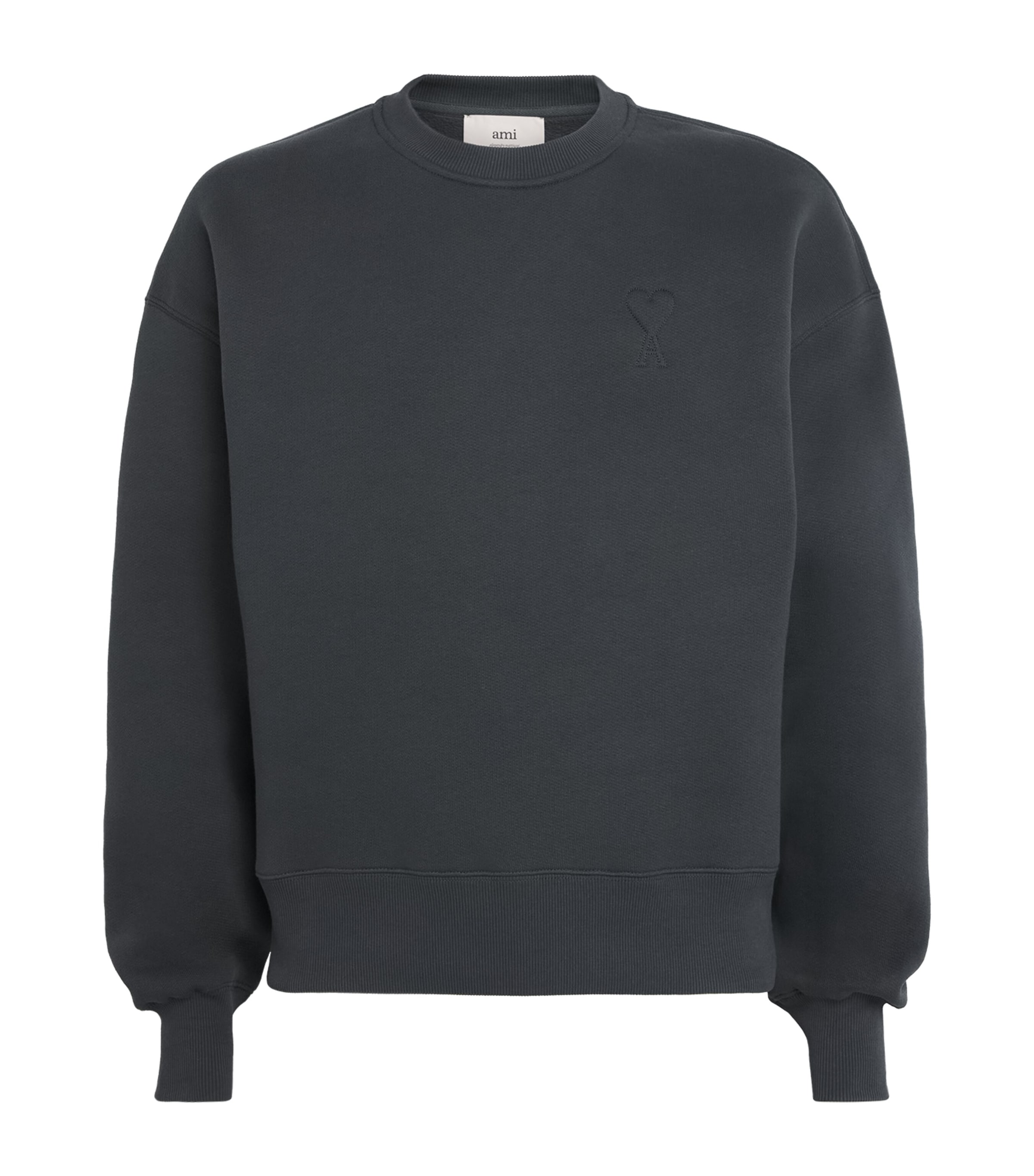Ami Alexandre Mattiussi Cotton Ami De Coeur Sweatshirt In Black
