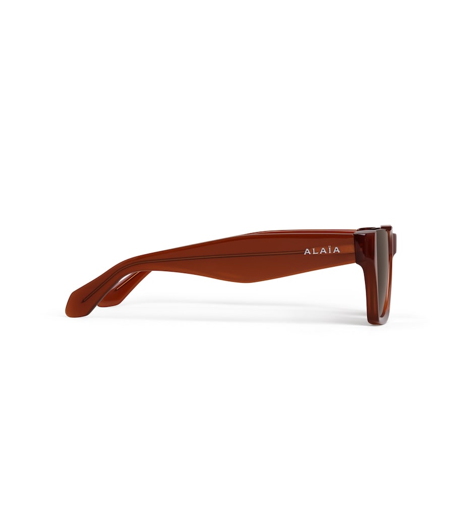 Alaïa Acetate Square Sunglasses Marron/caramel Image 3