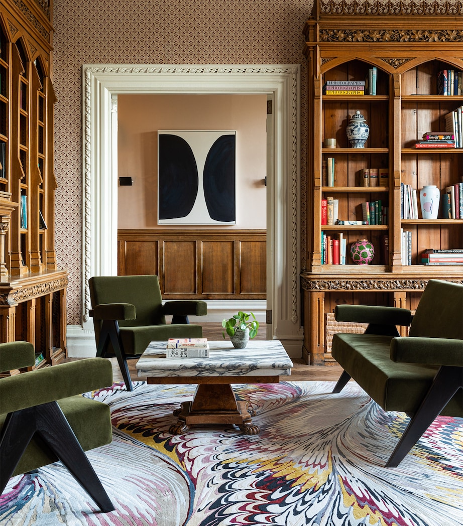 x Mary Katrantzou Feather Marble Rug (3.05m x 2.44m) MULTICOLOUR Image 2