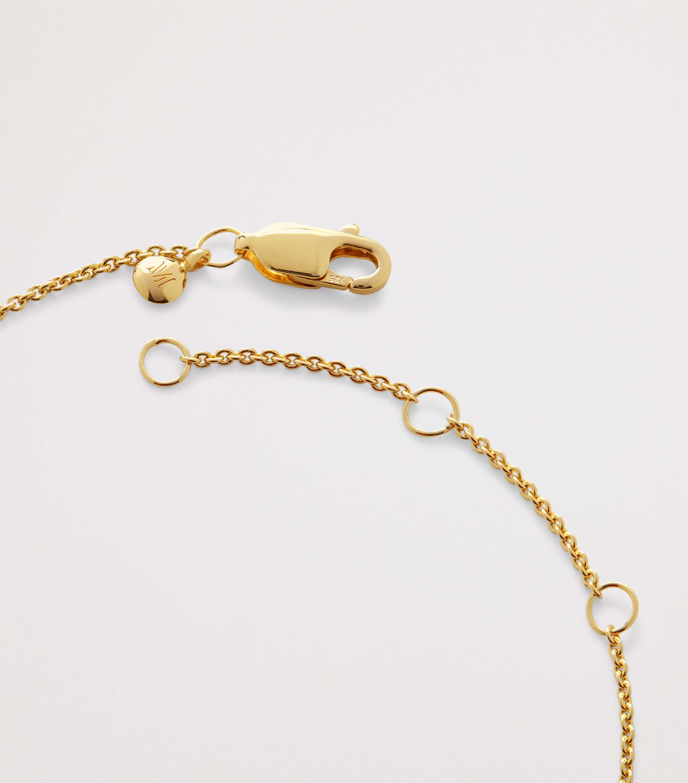Gold Vermeil and Diamond Round Chain Bracelet 18K GOLD VERMEIL Image 3